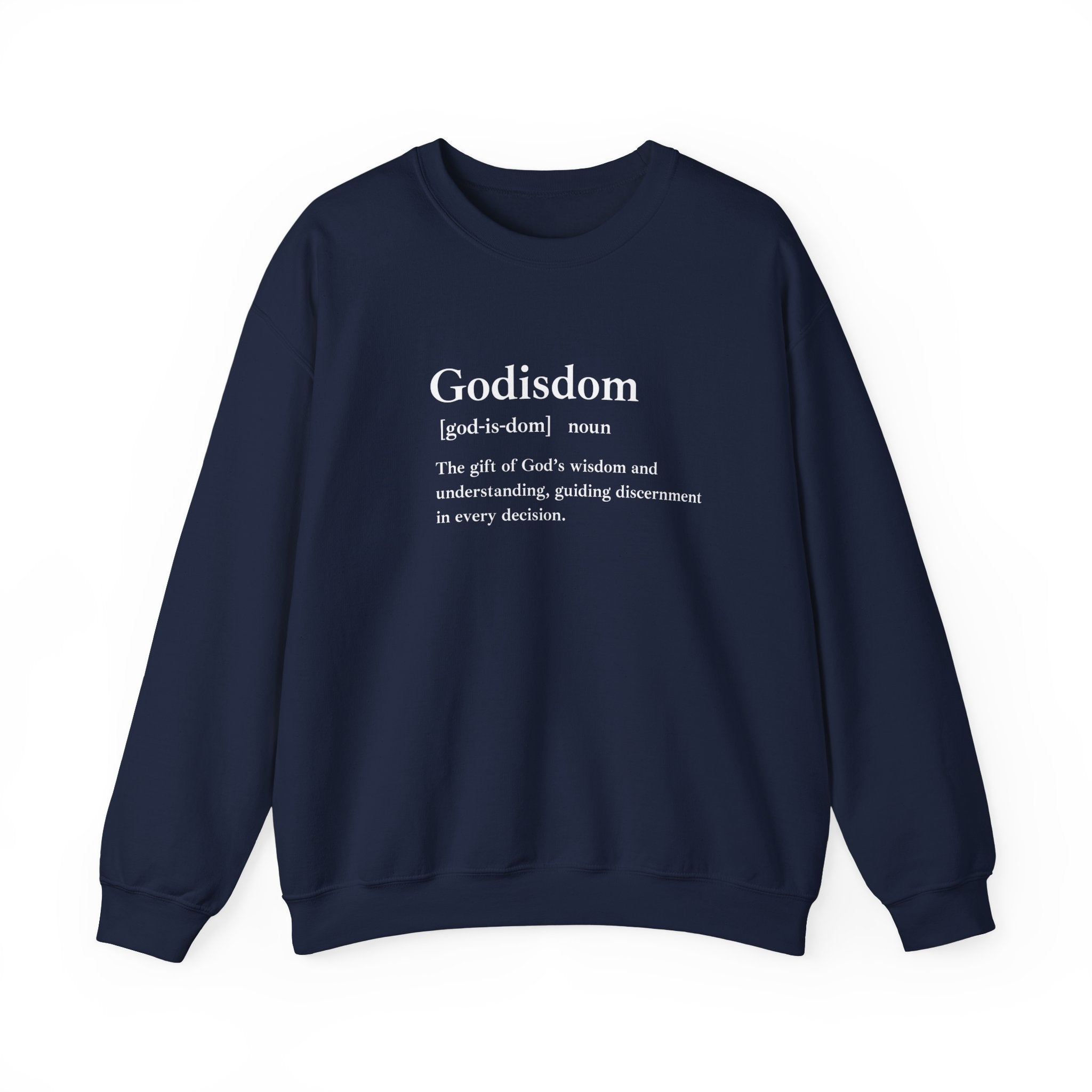 Godisdom Unisex Heavy Blend™ Crewneck Sweatshirt – Faith-Inspired Apparel, Durable and Comfortable Sweater