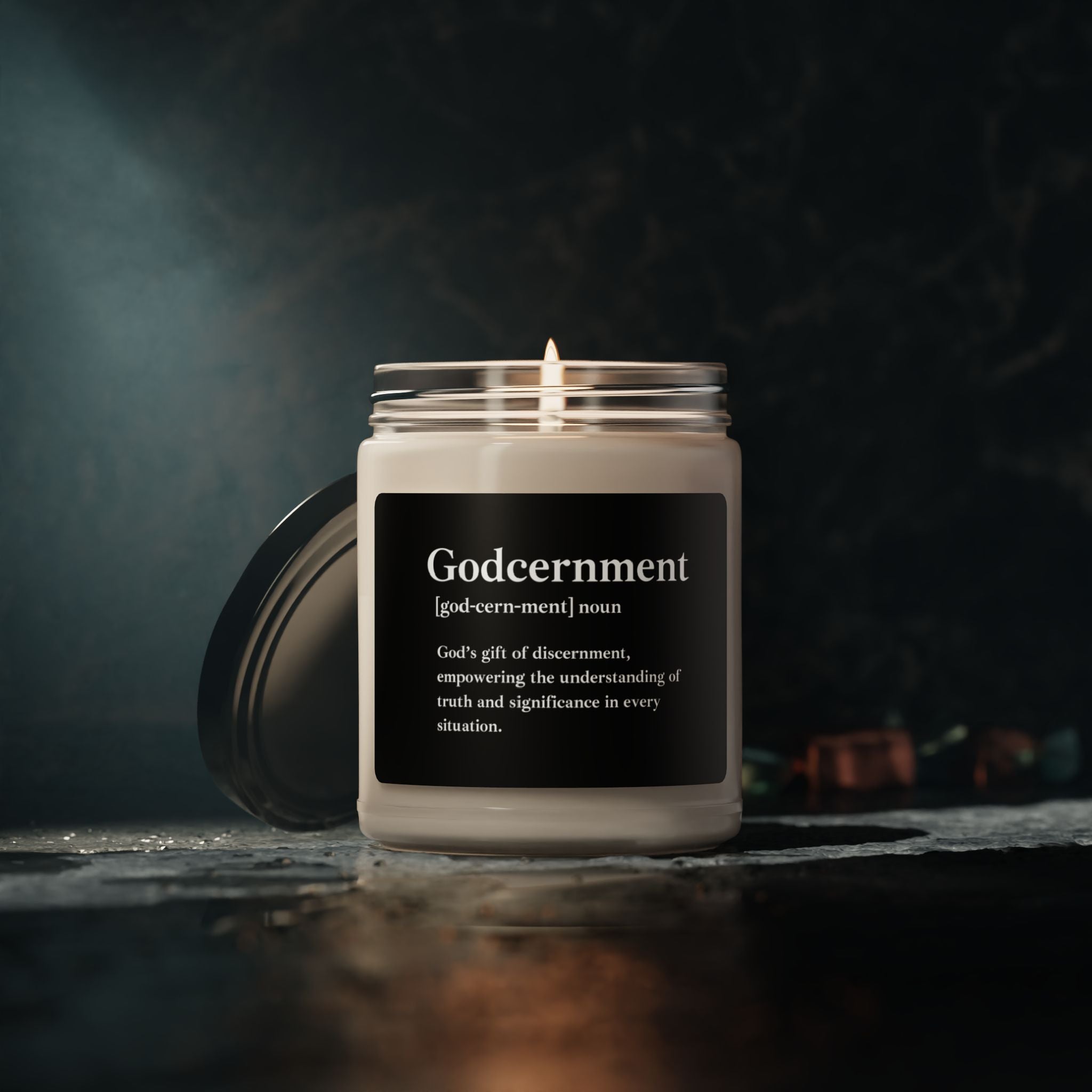 Godcernment Scented Soy Candle, 9oz - Natural Soy Wax Candle with Custom Label