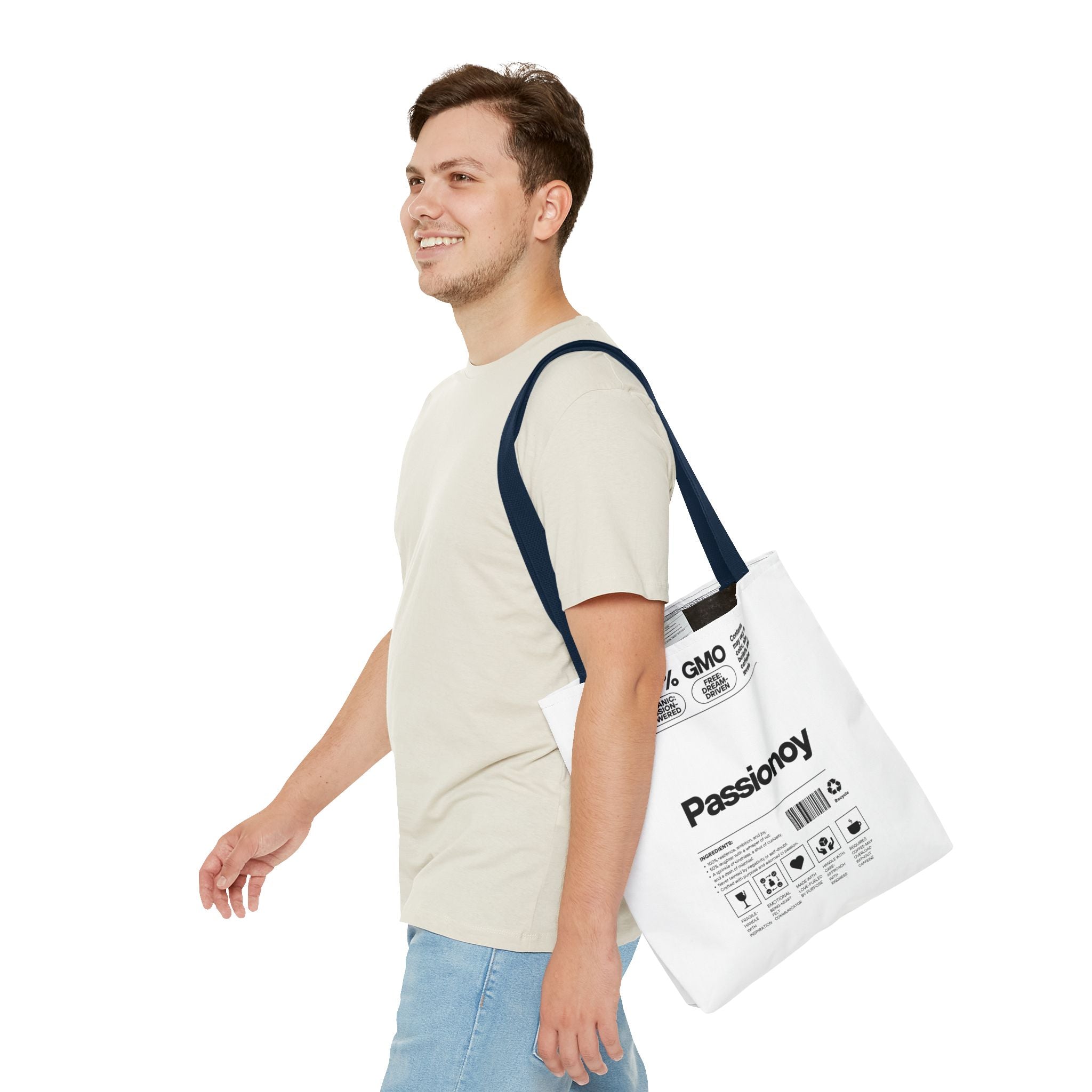 Passionoy Label Tote Bag - Custom Printed Stylish and Functional Tote