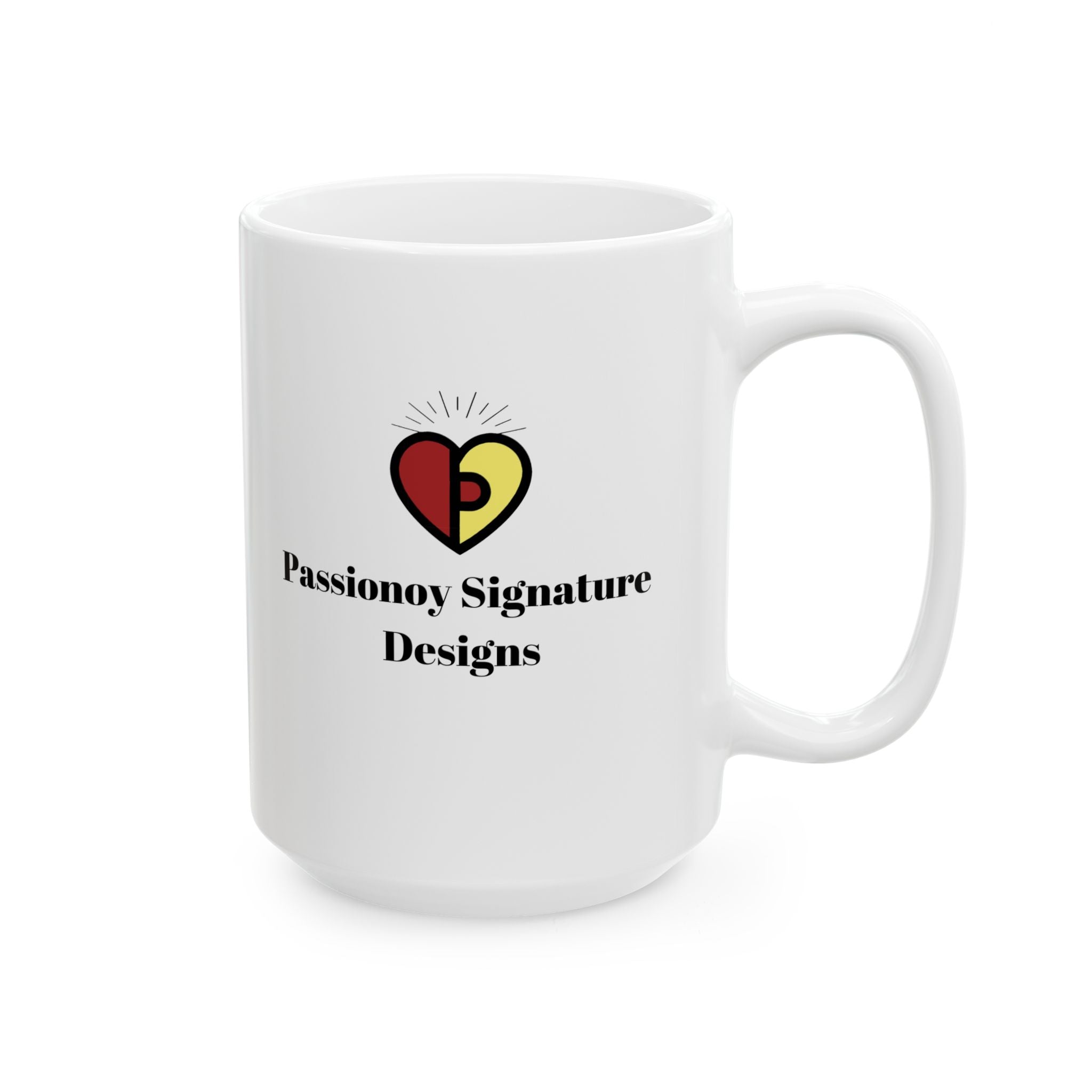 Passionoy Signature Designs Logo Accent Coffee Mug (11oz, 15oz)