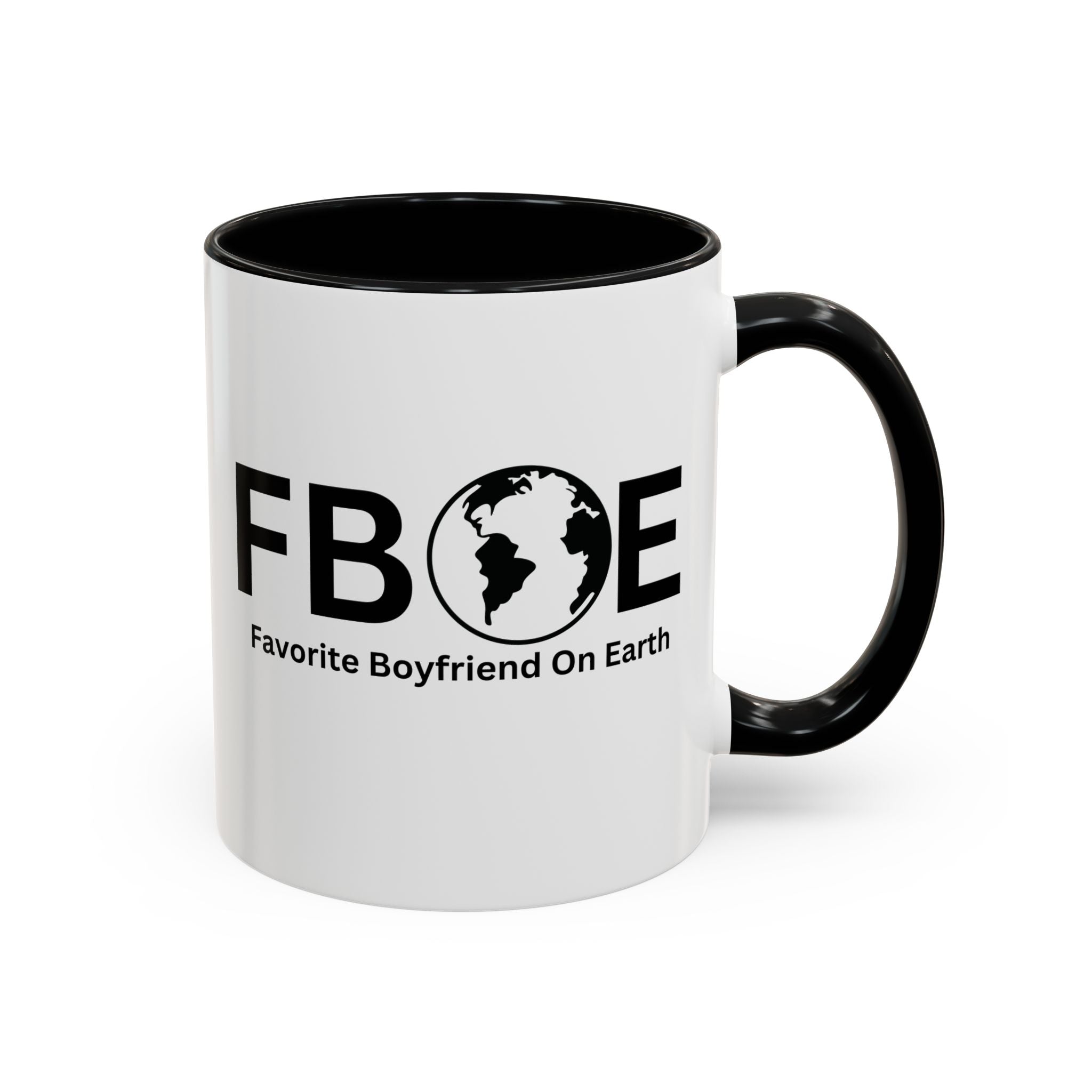 Favorite Boyfriend On Earth (FBOE) Accent Coffee Mug (11oz, 15oz)