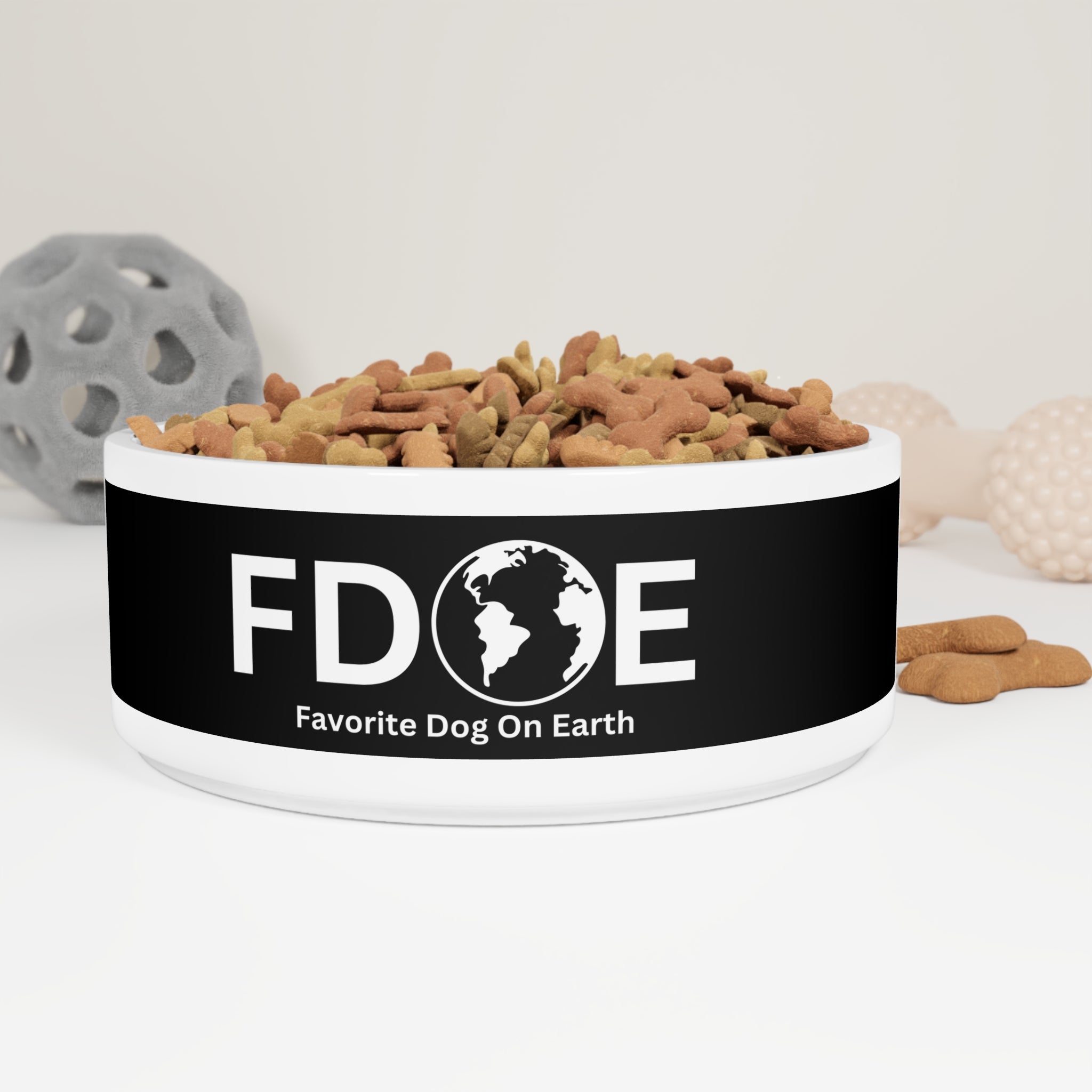 Favorite Dog On Earth (FDOE) Custom Pet Bowl - Stylish and Functional Ceramic Dog Bowl