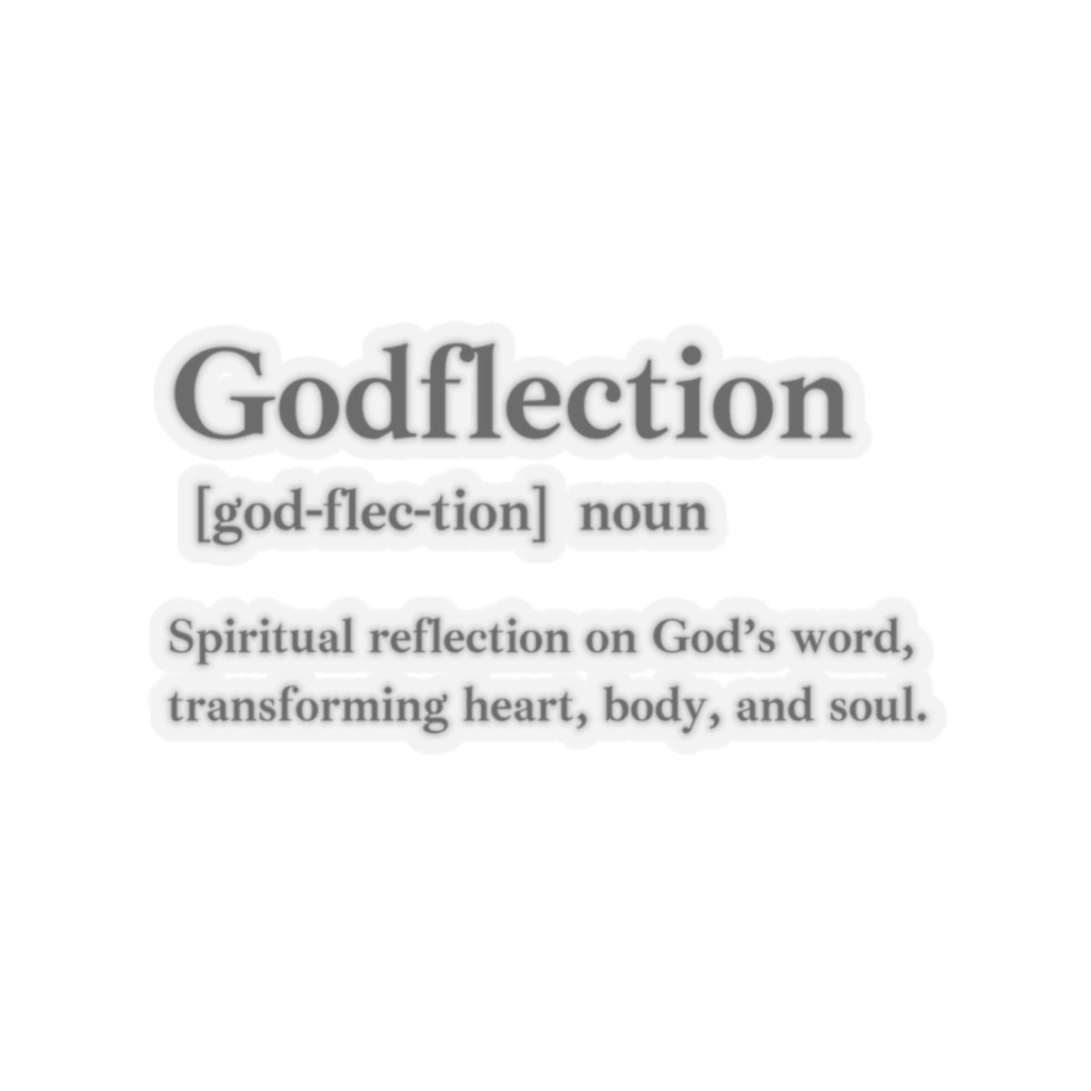 Godflection Kiss-Cut Stickers - Custom Vinyl Stickers for Creative Decor