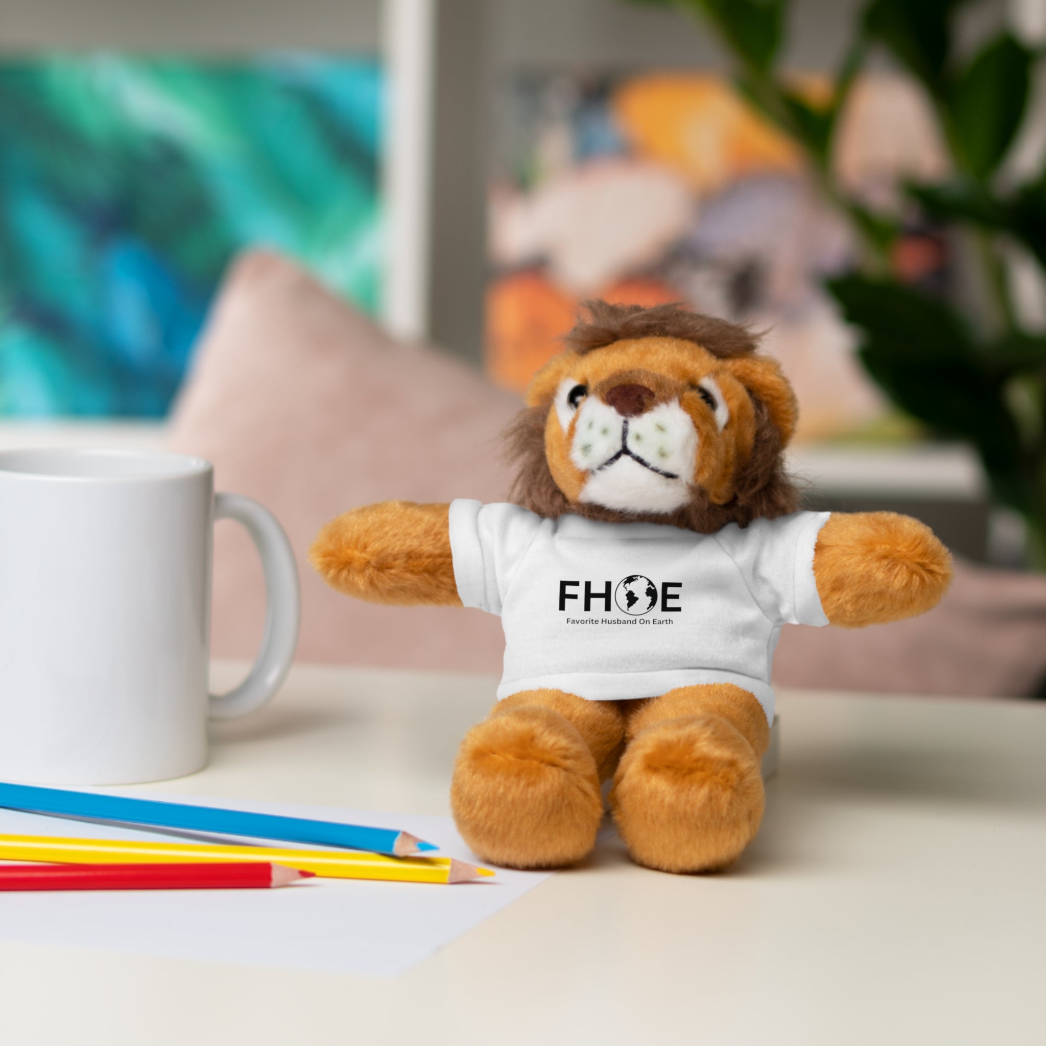 Stuffed Animal Gift – Favorite Husband on Earth (FHOE)– Customizable T-Shirt & Animal