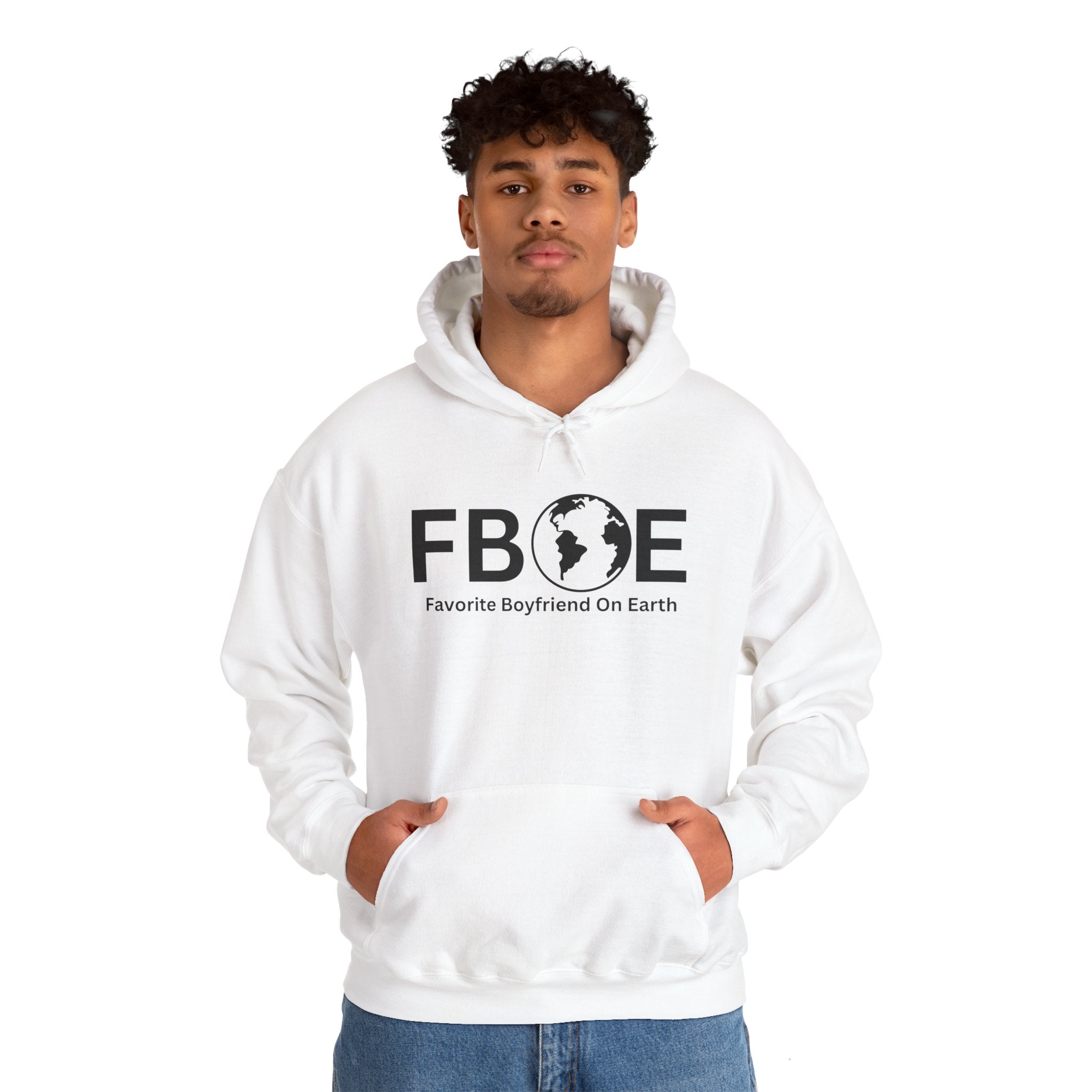 Favorite Boyfriend On Earth (FBOE) Unisex Heavy Blend™ Hooded Sweatshirt – Cozy Cotton-Polyester Hoodie