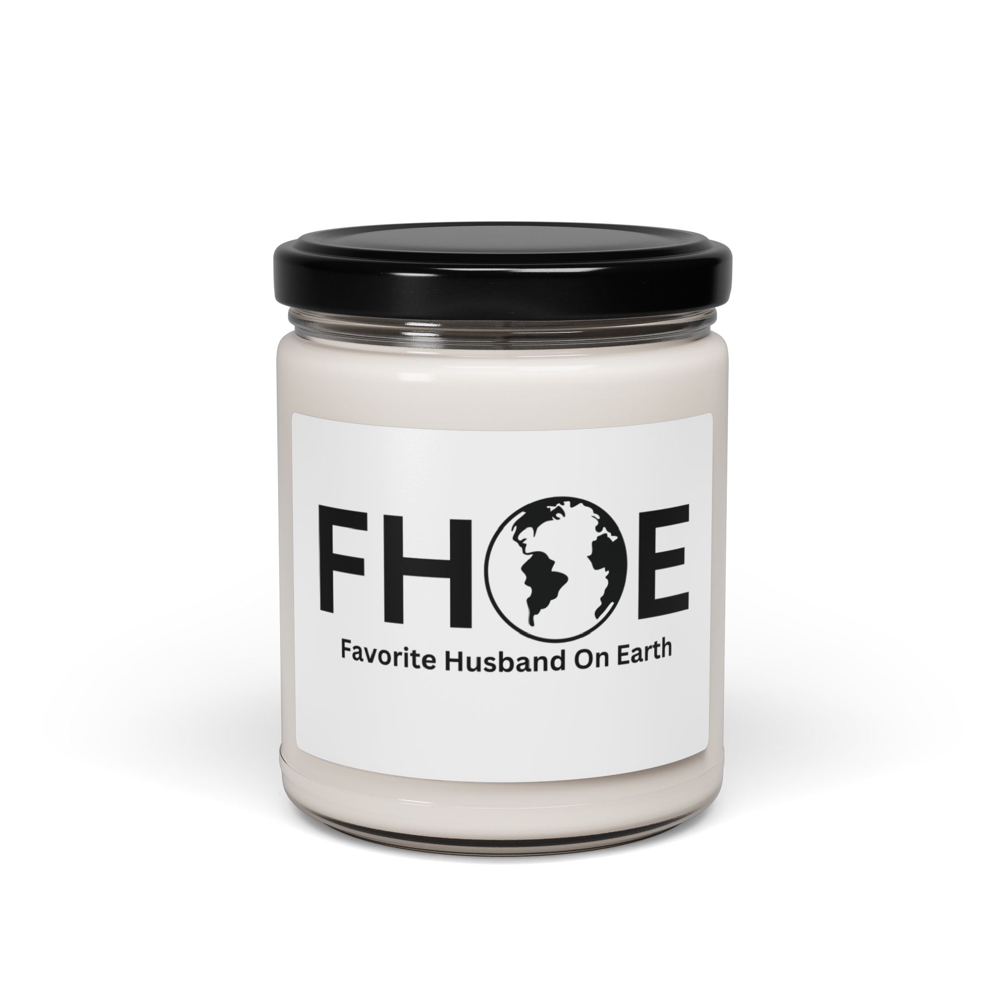 Favorite Husband On Earth (FHOE) Scented Soy Candle - 9oz Natural Wax Candle with Custom Label