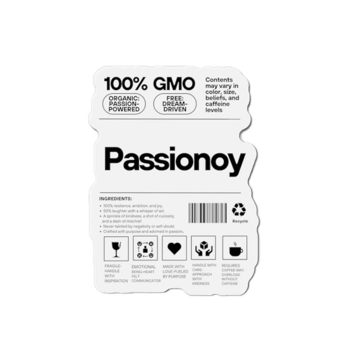 Passionoy Label Die-Cut Magnets - Customizable Flexible Vinyl Magnets