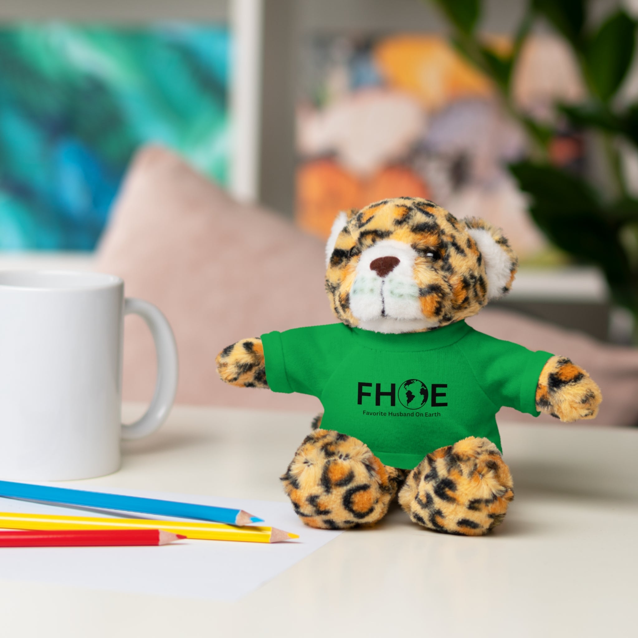 Stuffed Animal Gift – Favorite Husband on Earth (FHOE)– Customizable T-Shirt & Animal
