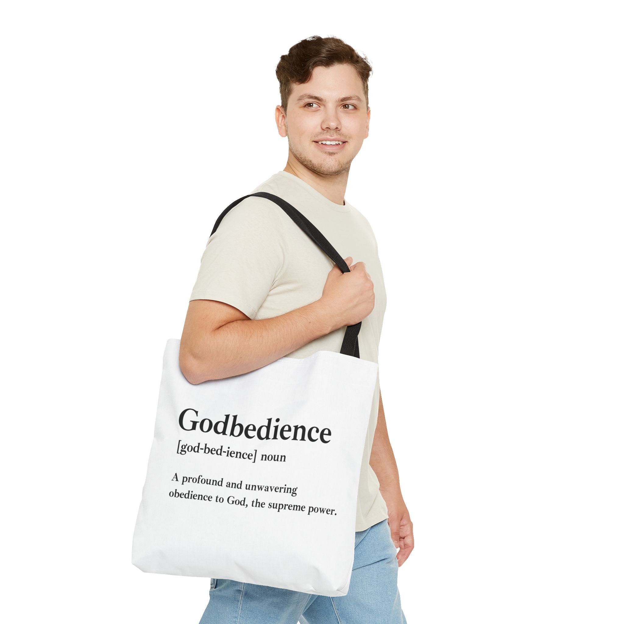 Godbedience Tote Bag - Custom Printed Stylish and Functional Tote