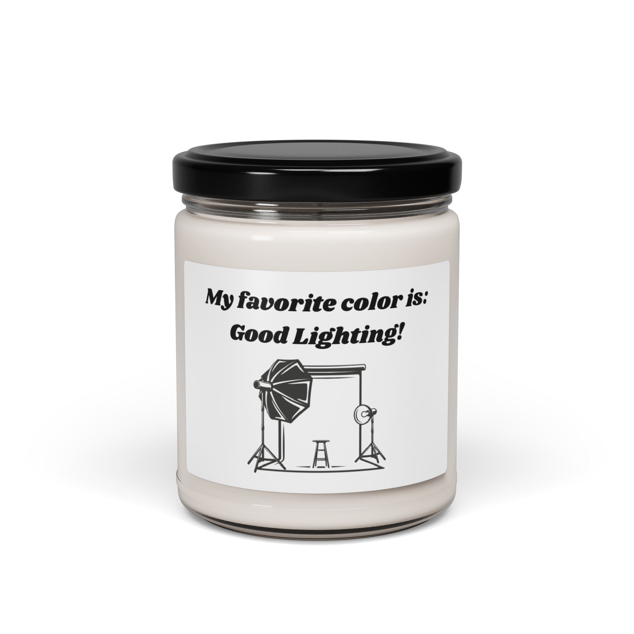 My Favorite Color is Good Lighting! Scented Soy Candle - 9oz Natural Wax Candle with Custom Label