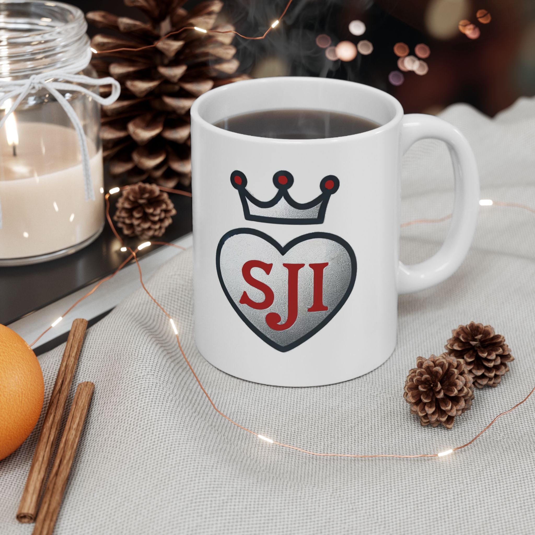 Senior Joy Initiative Logo Accent Coffee Mug (11oz, 15oz)