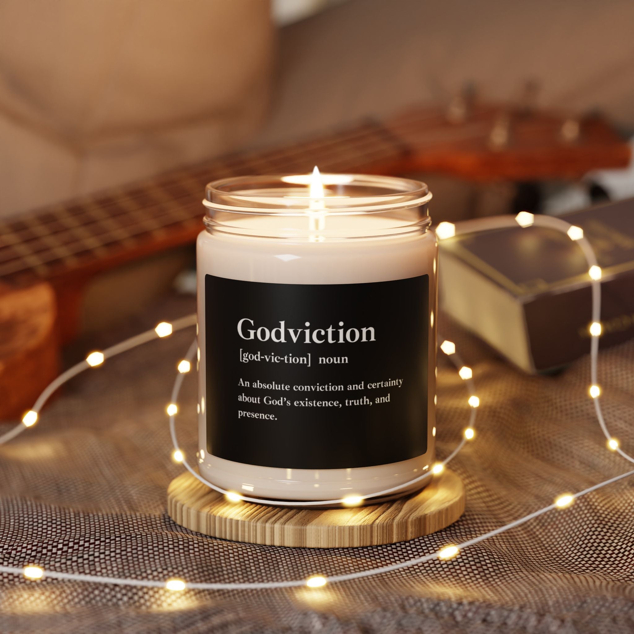 Godviction Scented Soy Candle - 9oz Natural Wax Candle with Custom Label