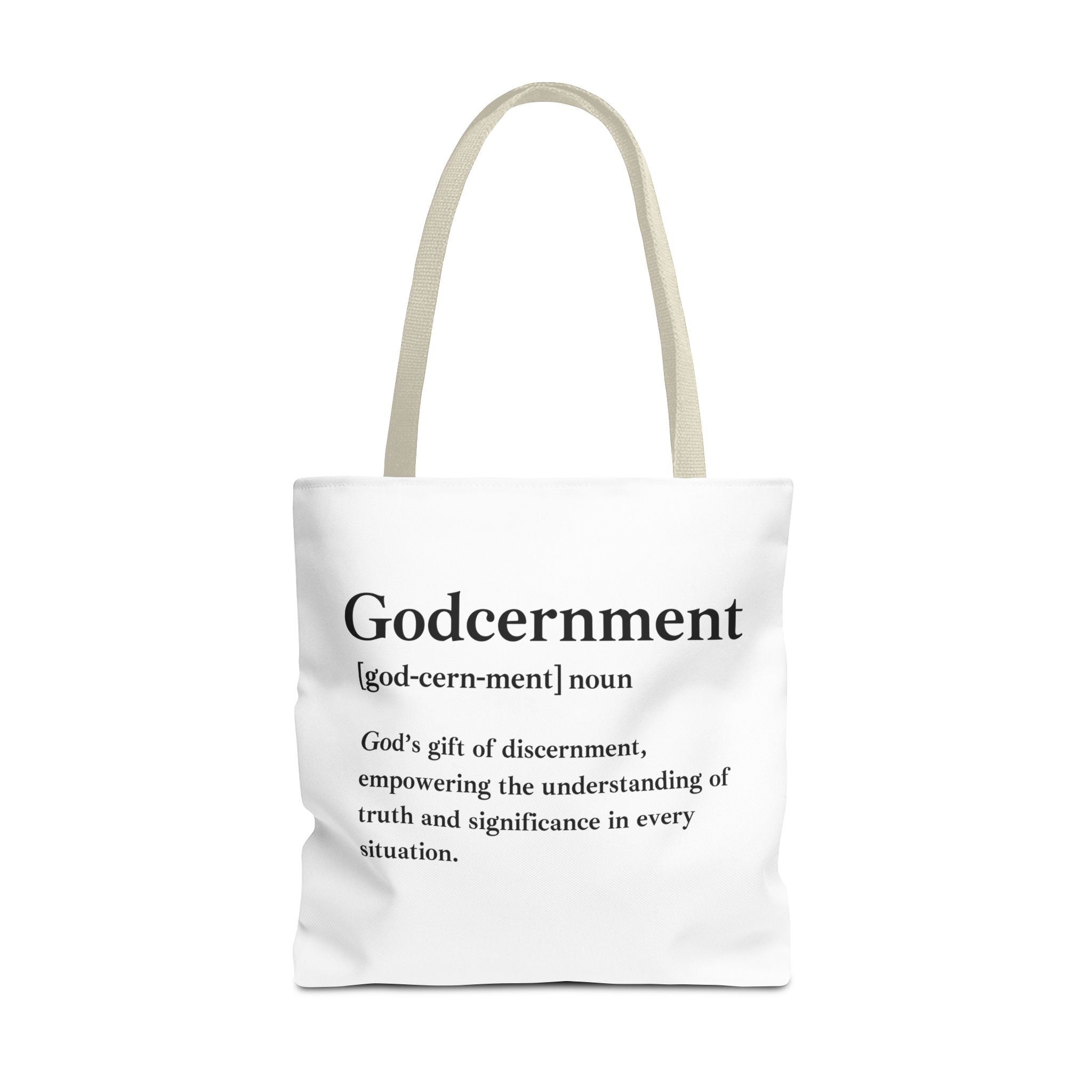 Godcernment Tote Bag - Custom Printed Stylish and Functional Tote