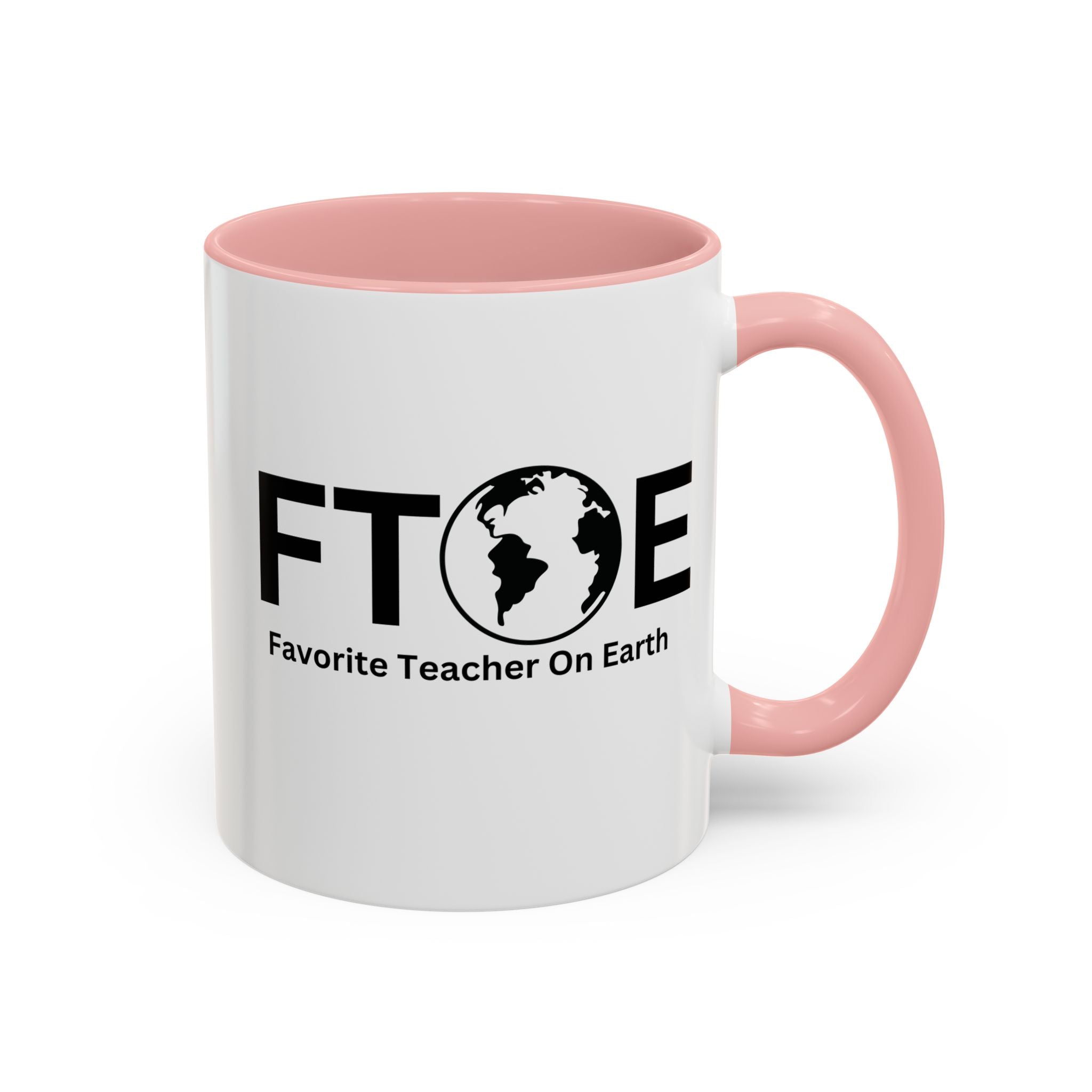 Favorite Teacher On Earth (FTOE) Accent Coffee Mug (11oz, 15oz)