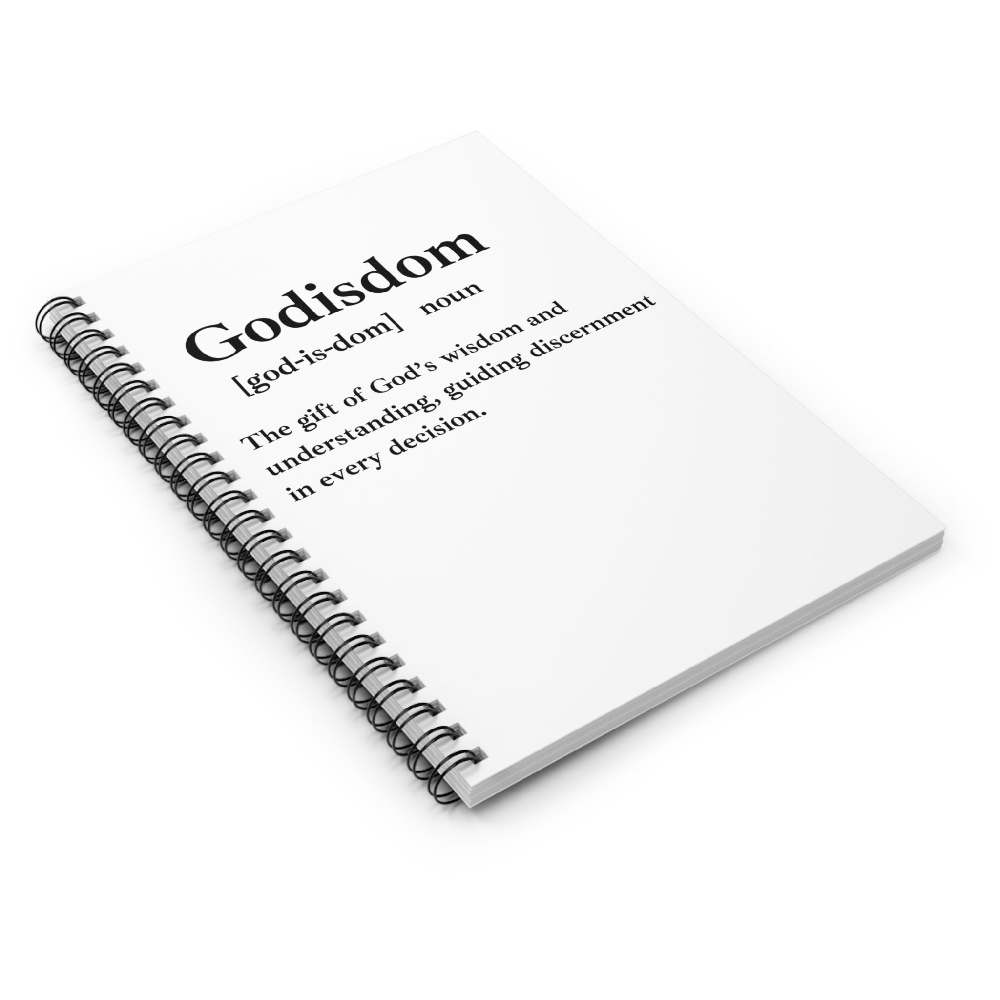 Godisdom Spiral Notebook - 118 Page Ruled Line Notebook for Everyday Use