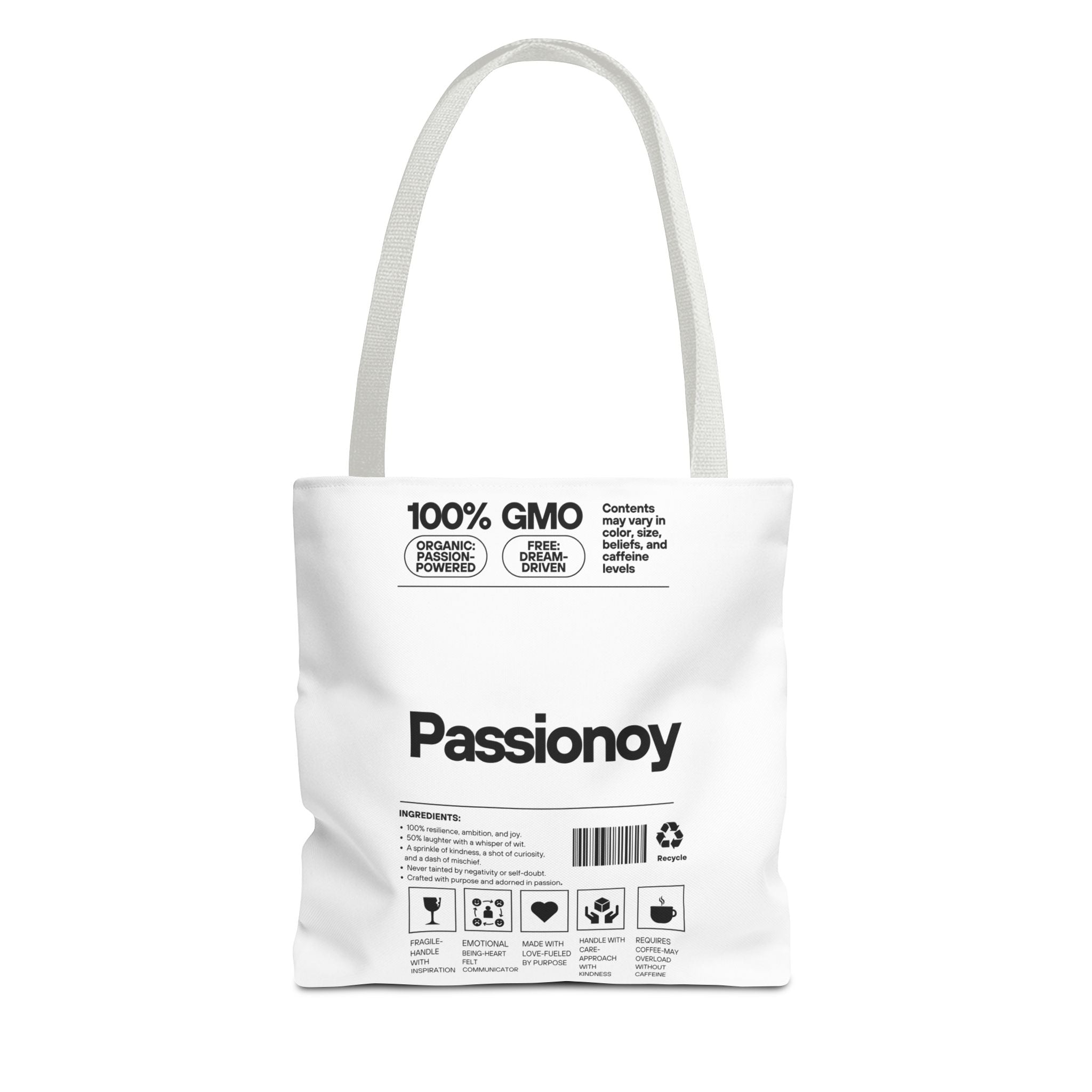 Passionoy Label Tote Bag - Custom Printed Stylish and Functional Tote
