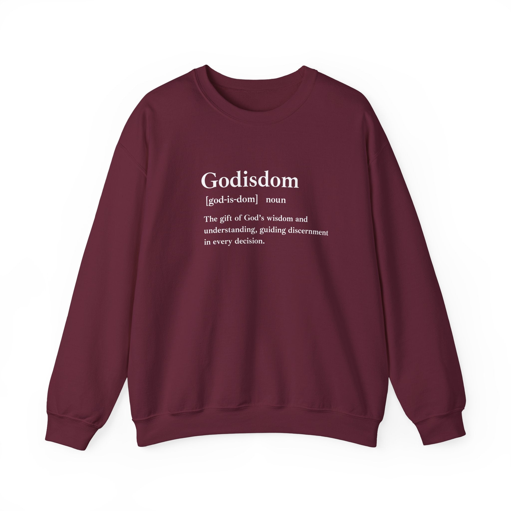Godisdom Unisex Heavy Blend™ Crewneck Sweatshirt – Faith-Inspired Apparel, Durable and Comfortable Sweater