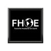Favorite Husband on Earth (FHOE) Personalized Jewelry Box – Ebony Black, Golden Oak, or Red Mahogany