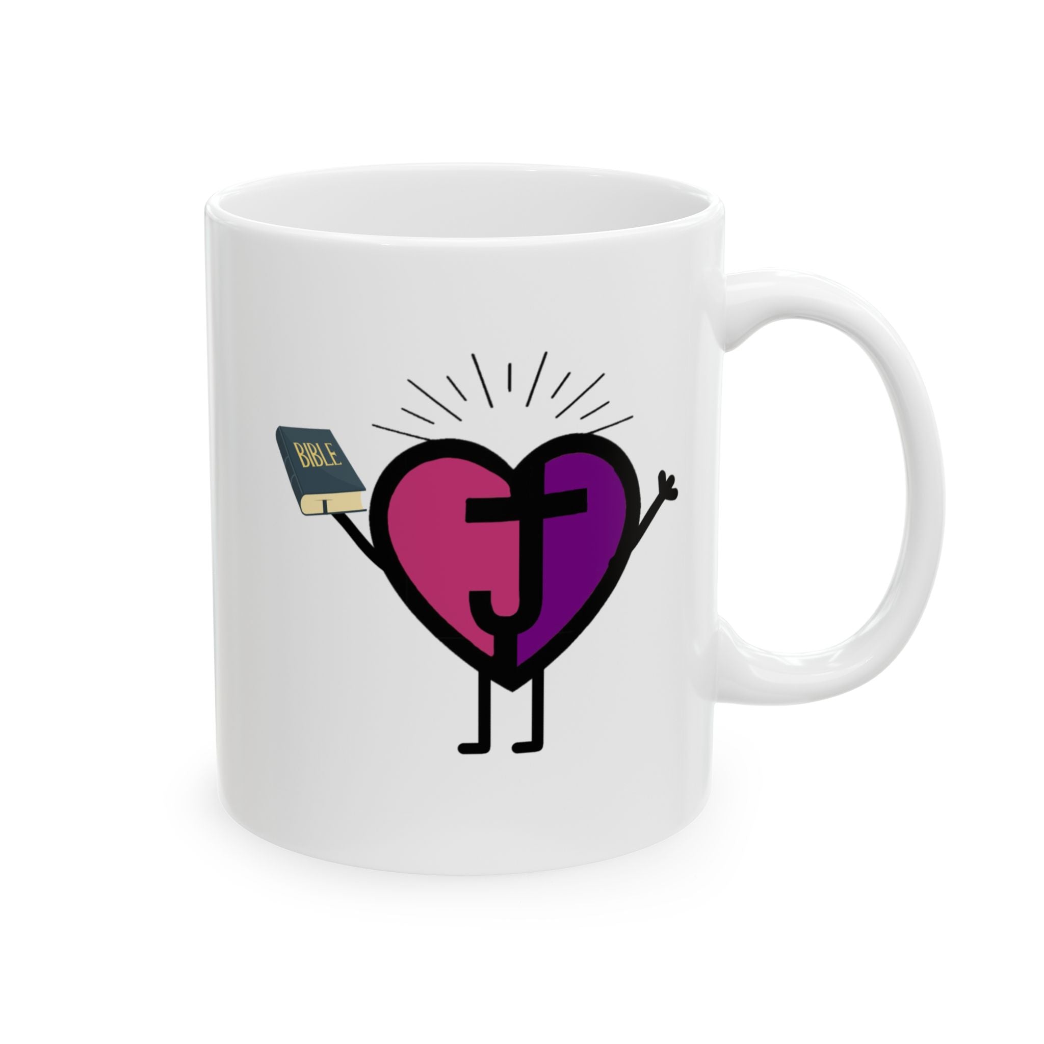 Joy Holding Bible Accent Coffee Mug (11oz, 15oz)