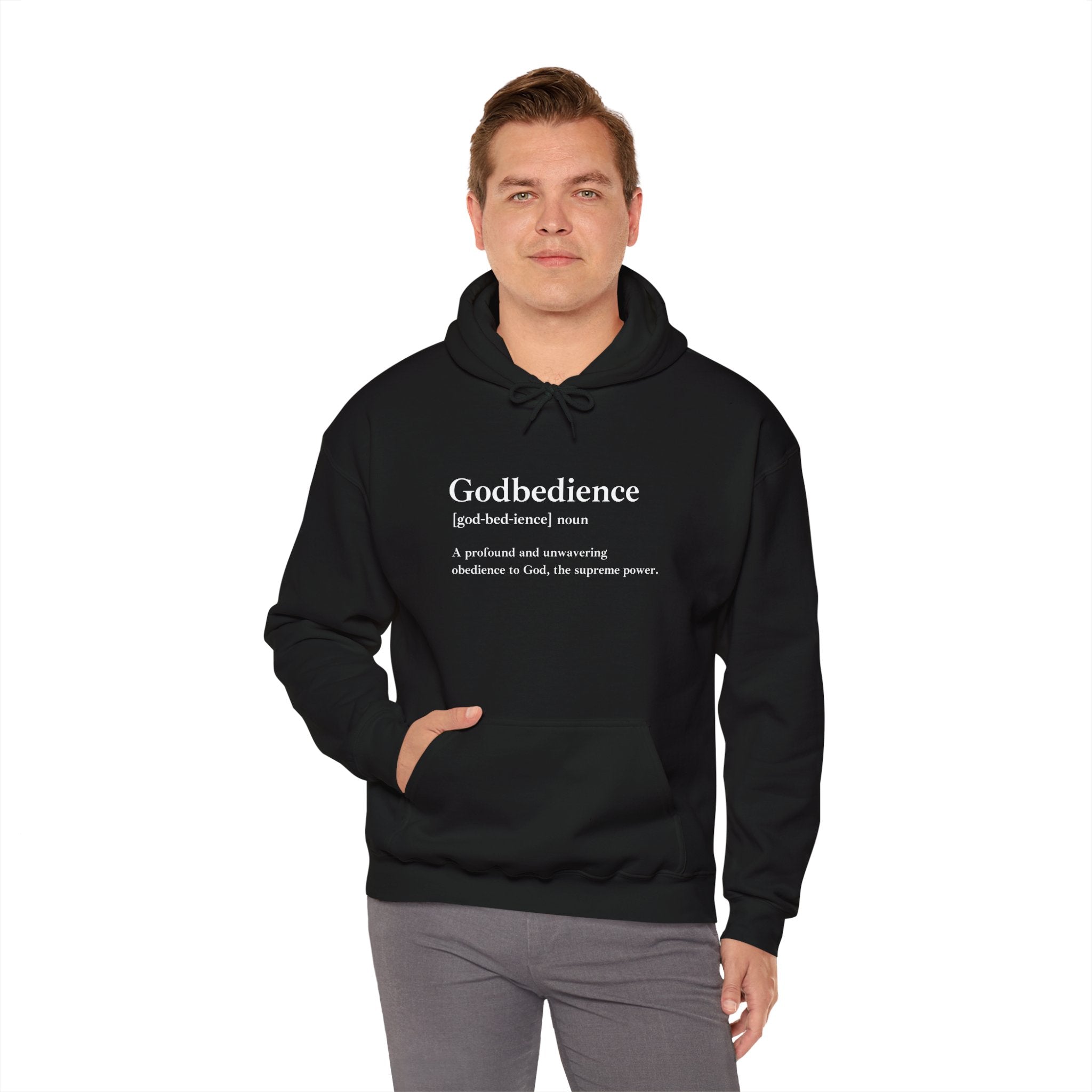 Godbedience Unisex Heavy Blend™ Hooded Sweatshirt | Soft & Stylish Hoodie for Cold Days