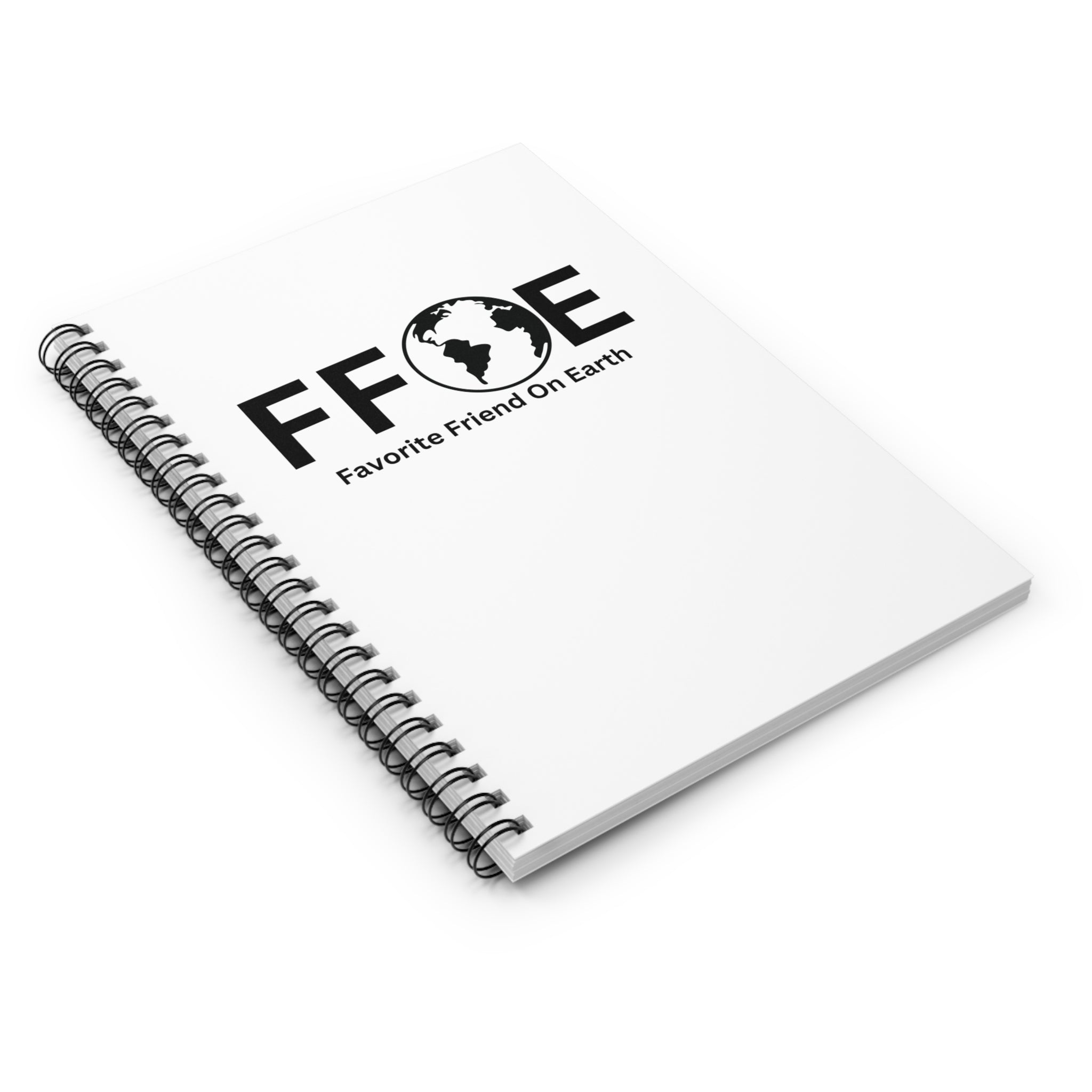 Favorite Friend On Earth (FFOE) Spiral Notebook - 118 Page Ruled Line Notebook for Everyday Use