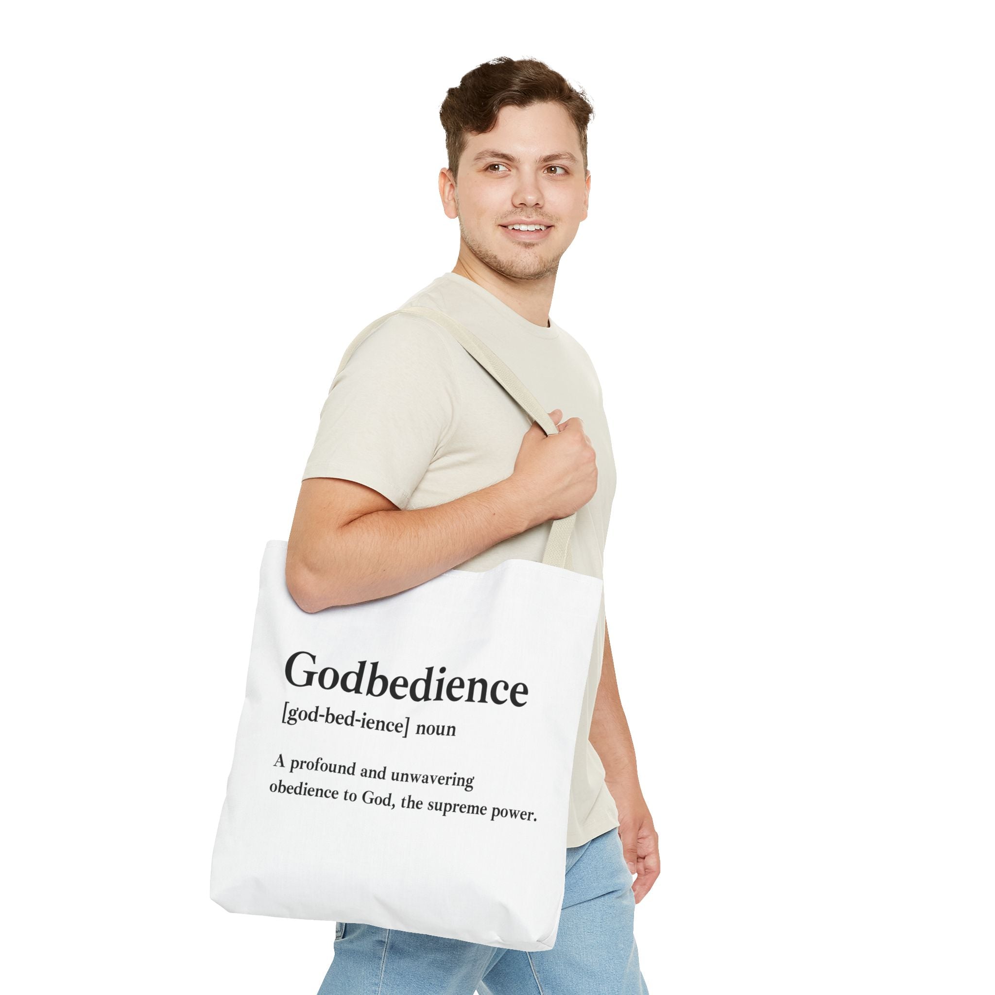 Godbedience Tote Bag - Custom Printed Stylish and Functional Tote