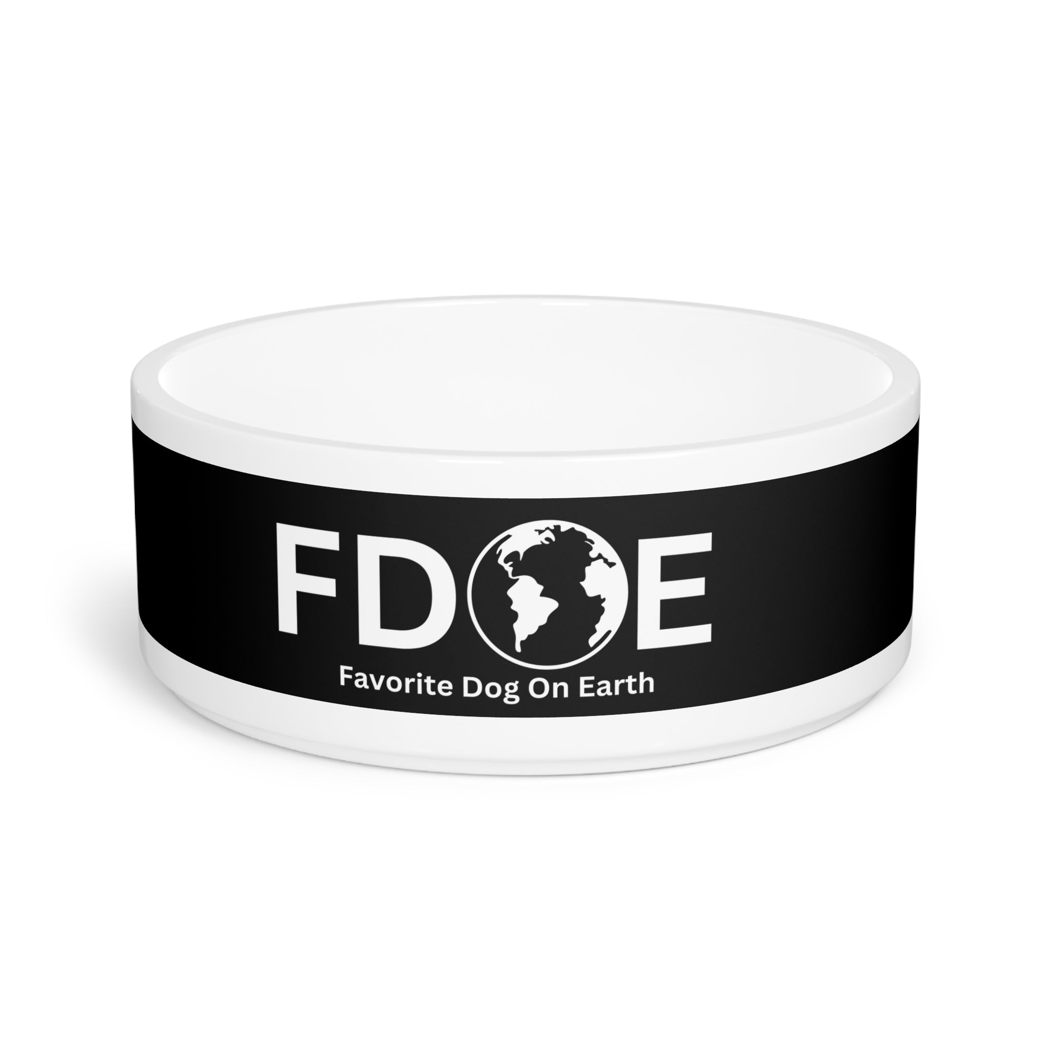Favorite Dog On Earth (FDOE) Custom Pet Bowl - Stylish and Functional Ceramic Dog Bowl