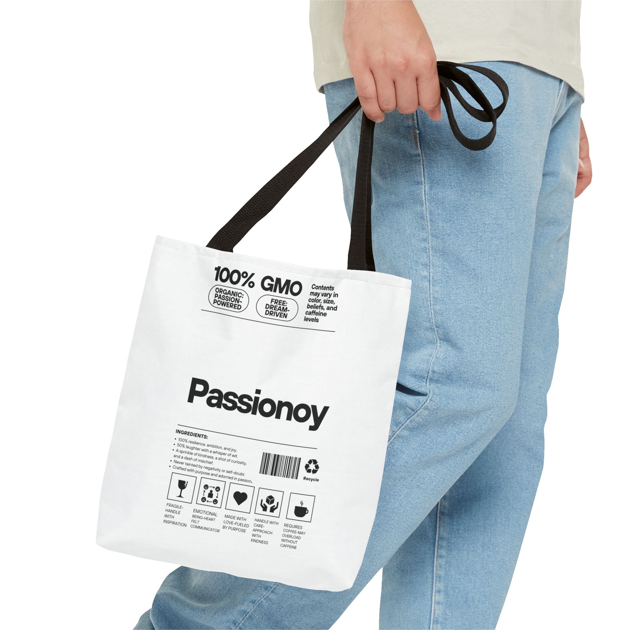 Passionoy Label Tote Bag - Custom Printed Stylish and Functional Tote