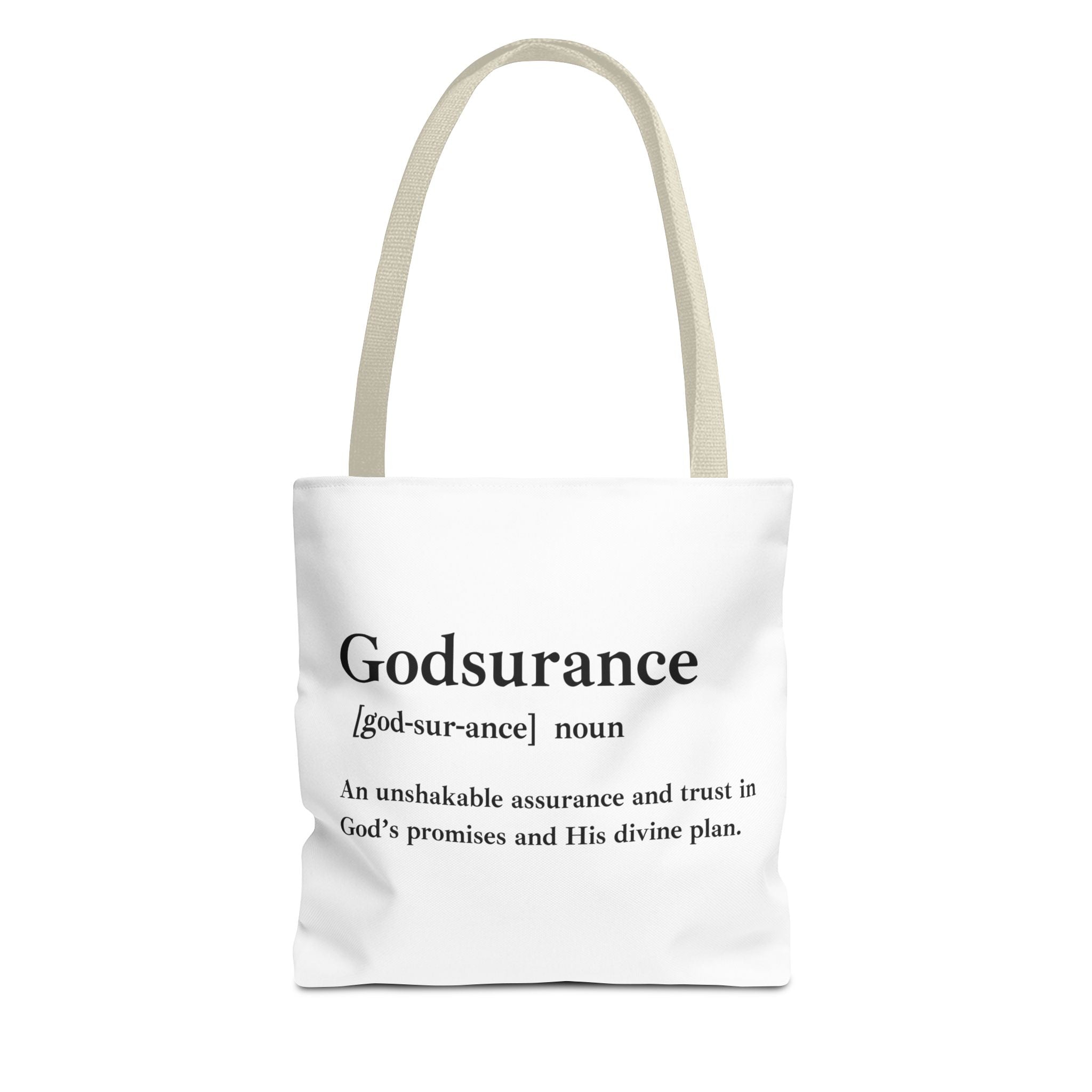 Godsurance Tote Bag - Custom Printed Stylish and Functional Tote
