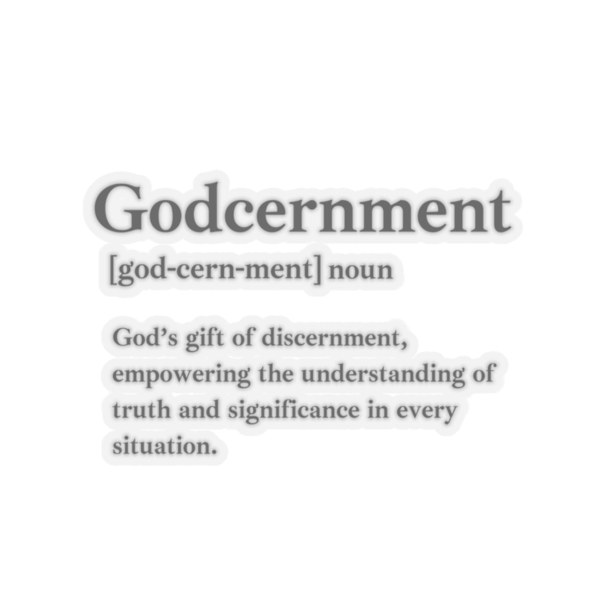 Godcernment Kiss-Cut Stickers - Custom Vinyl Stickers for Creative Decor