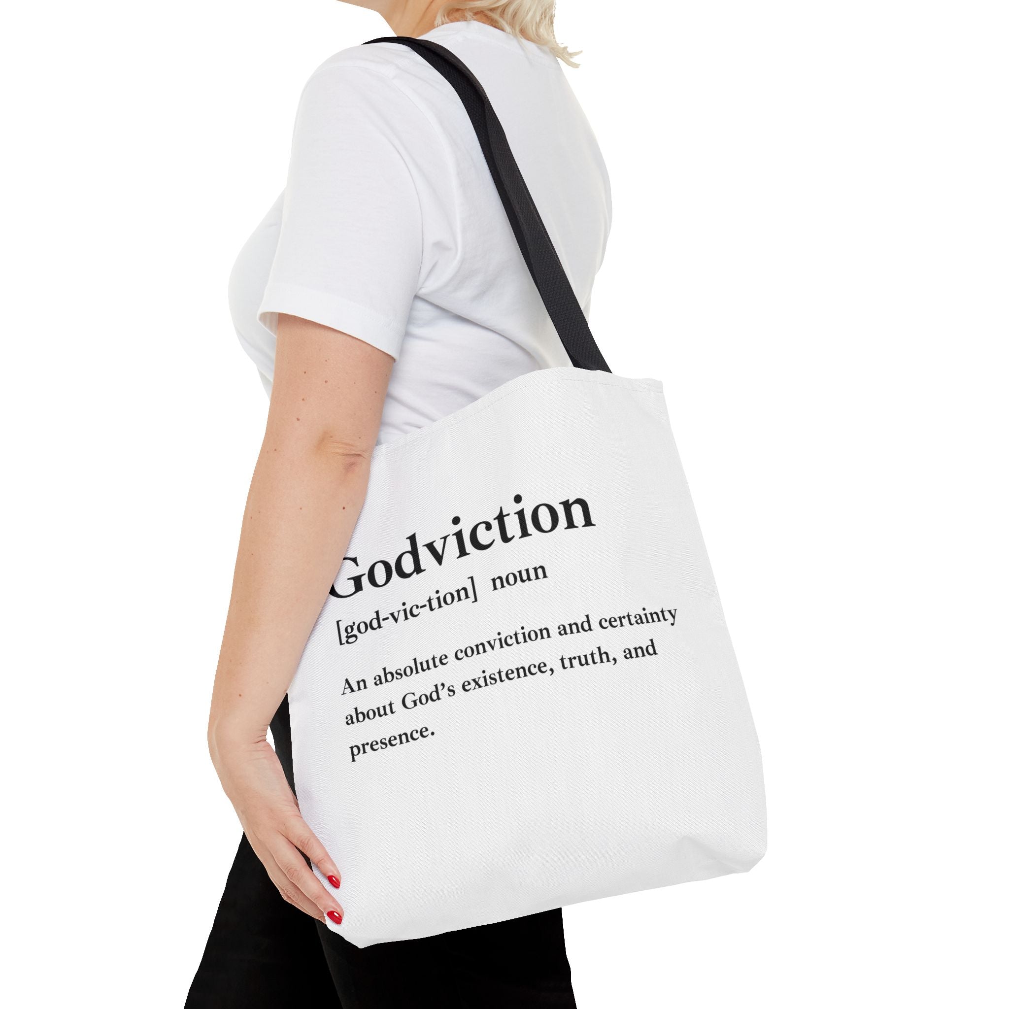 Godviction Tote Bag - Custom Printed Stylish and Functional Tote