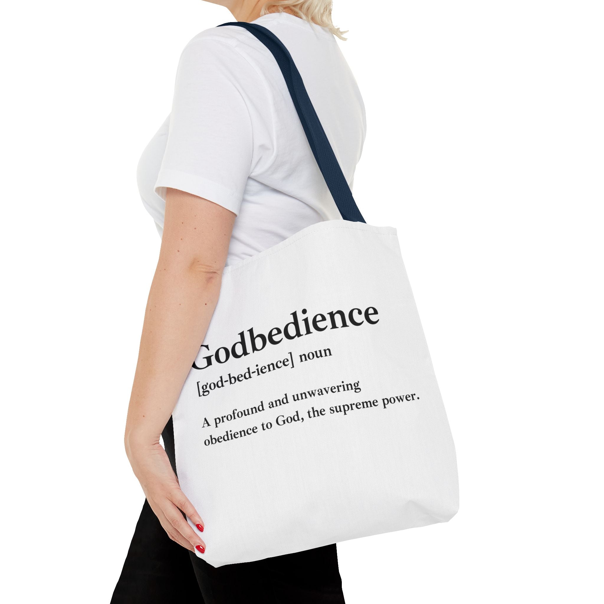 Godbedience Tote Bag - Custom Printed Stylish and Functional Tote