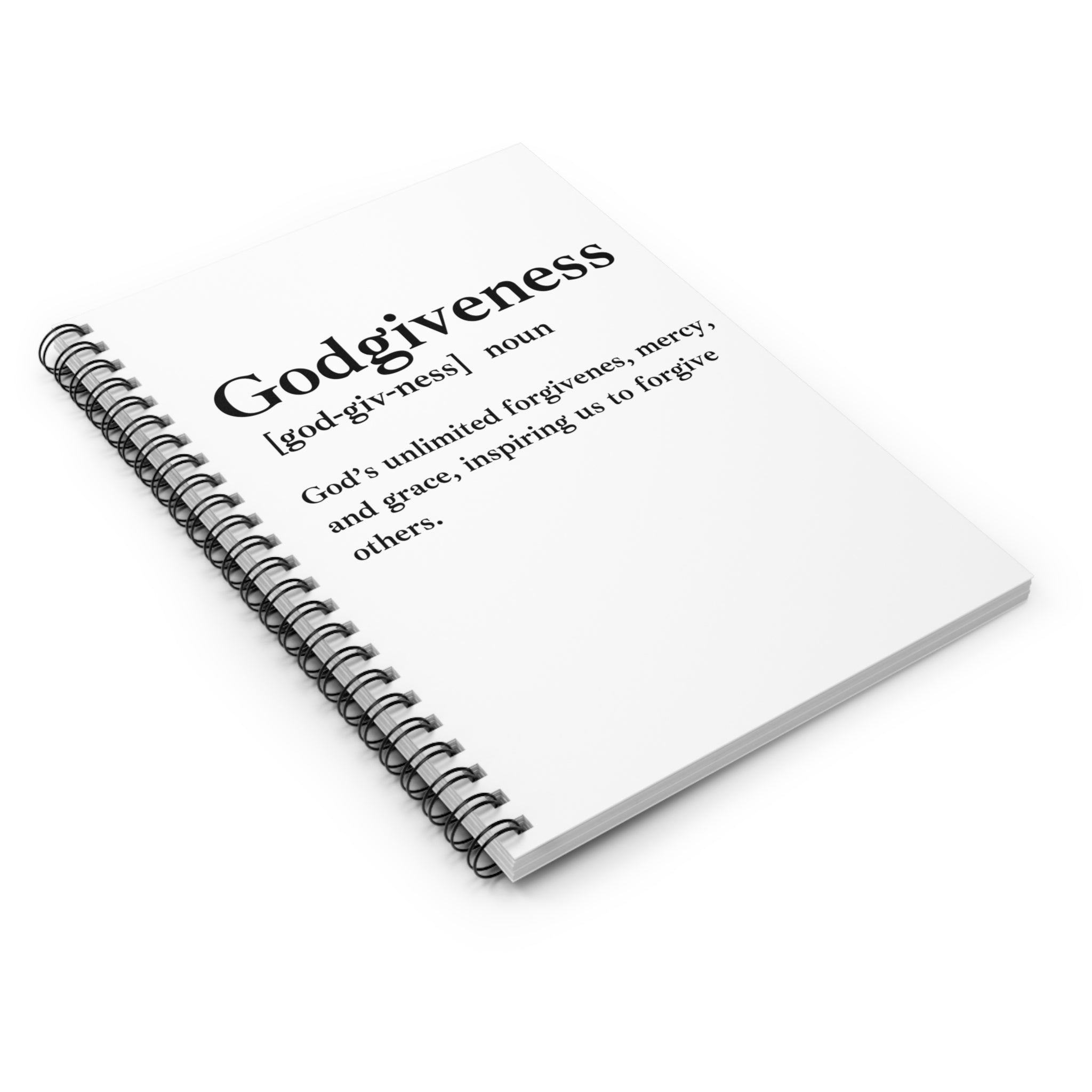 Godgiveness Spiral Notebook - 118 Page Ruled Line Notebook for Everyday Use