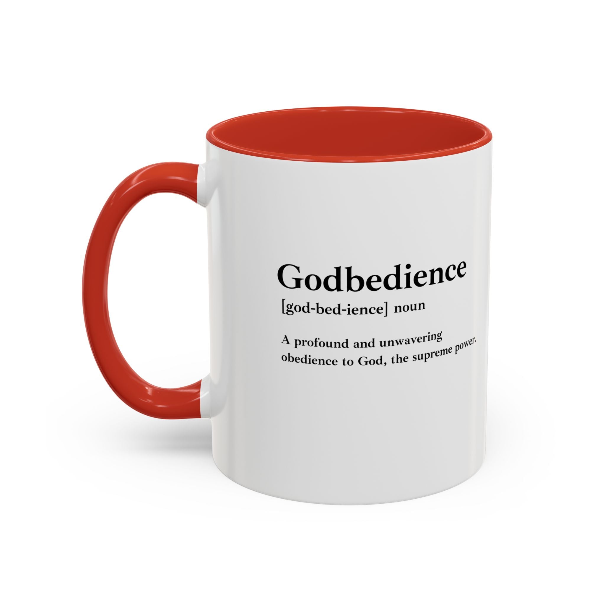Godbedience Accent Coffee Mug (11, 15oz)