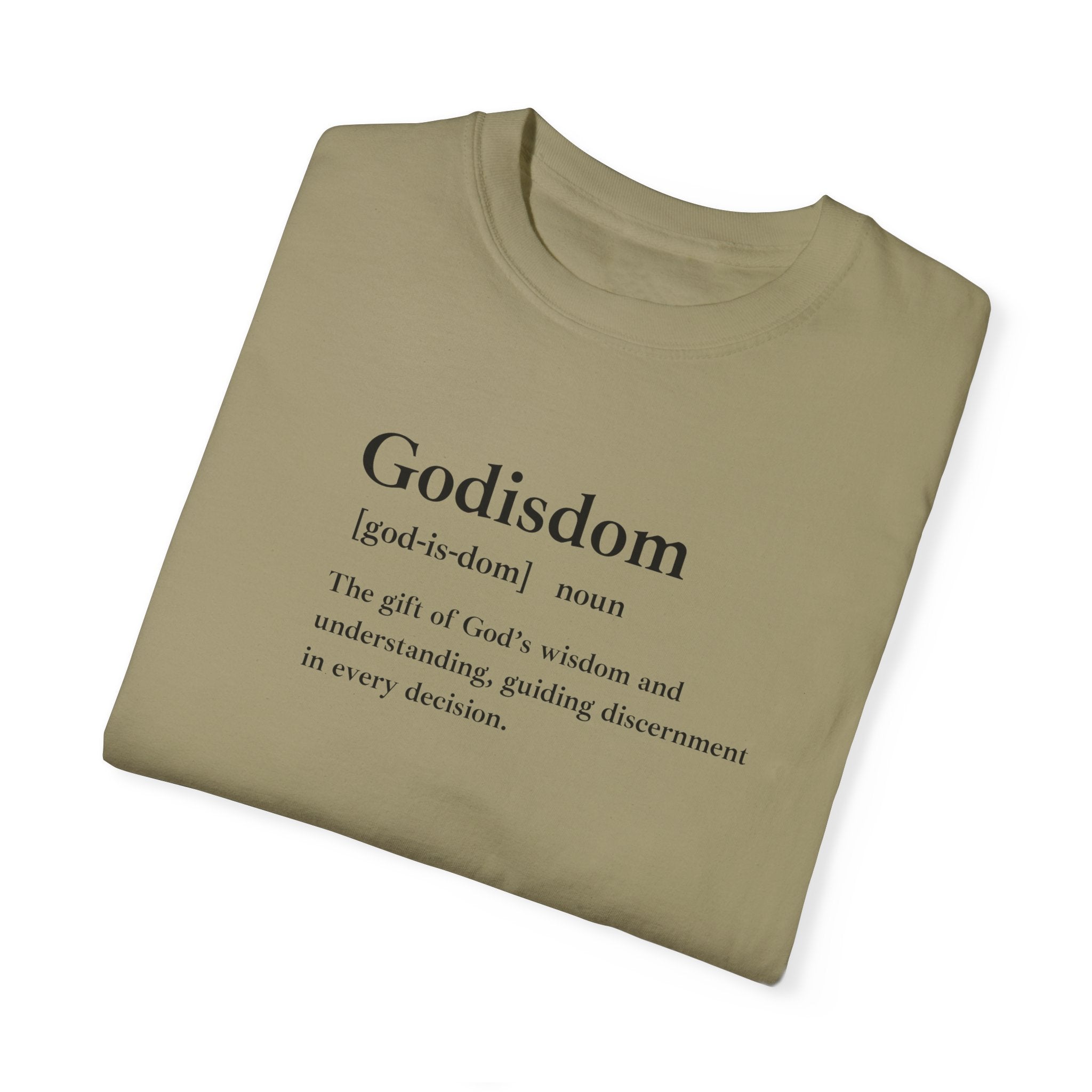 Godisdom Comfort Colors 1717 Garment-Dyed T-Shirt – 100% Cotton, Relaxed Fit, Customizable Faith-Inspired Tee