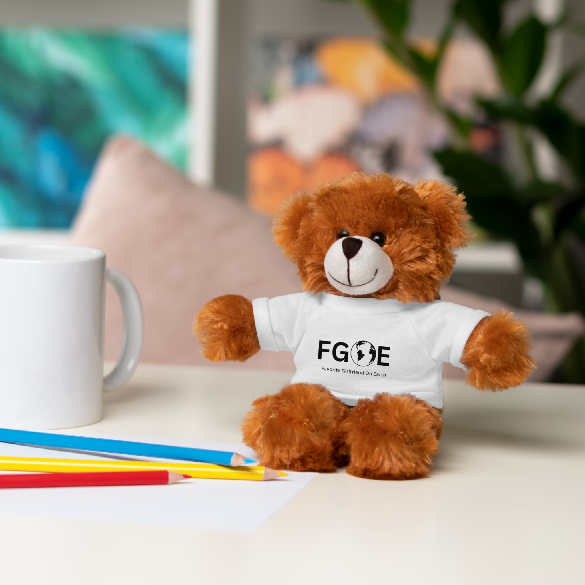 Stuffed Animal Gift – Favorite Girlfriend on Earth (FGOE)– Customizable T-Shirt & Animal