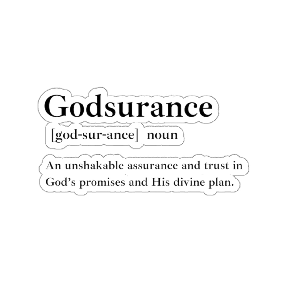 Godsurance Kiss-Cut Stickers - Custom Vinyl Stickers for Creative Decor