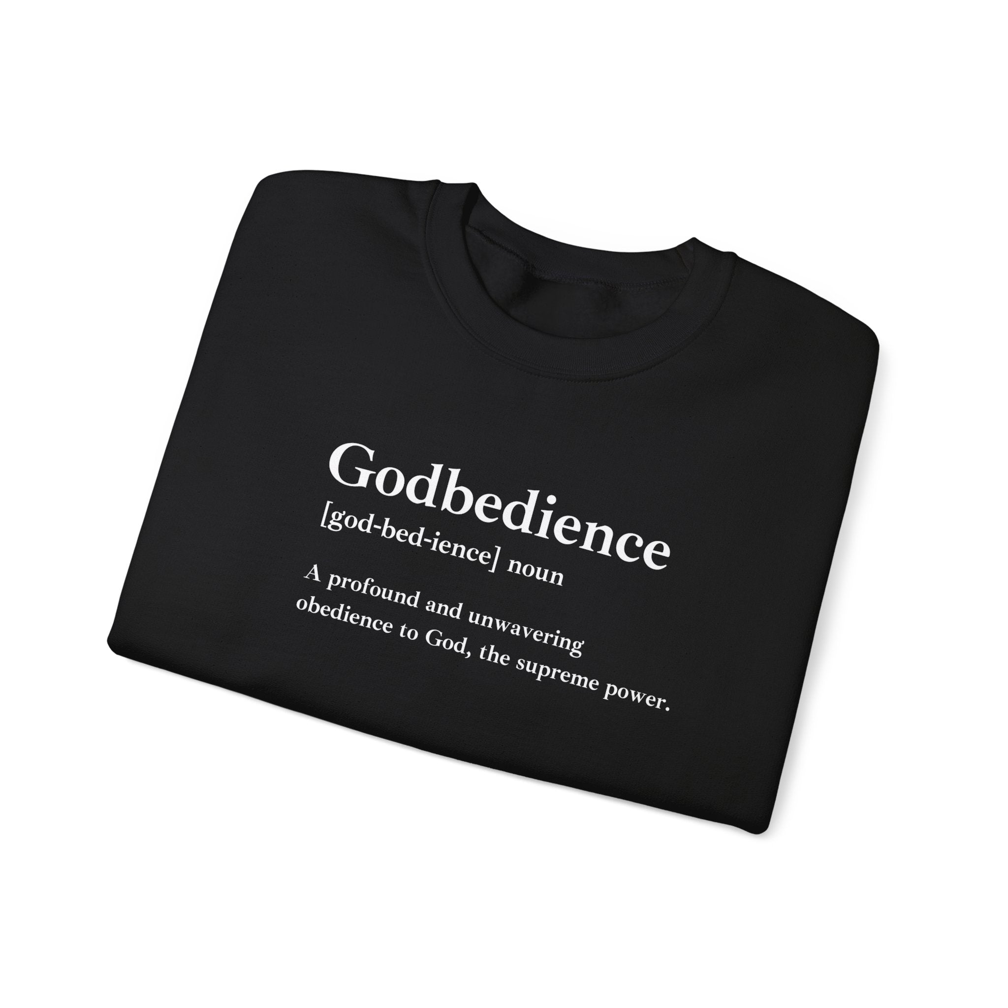 Godbedience Unisex Heavy Blend™ Crewneck Sweatshirt | Comfortable & Durable Everyday Wear