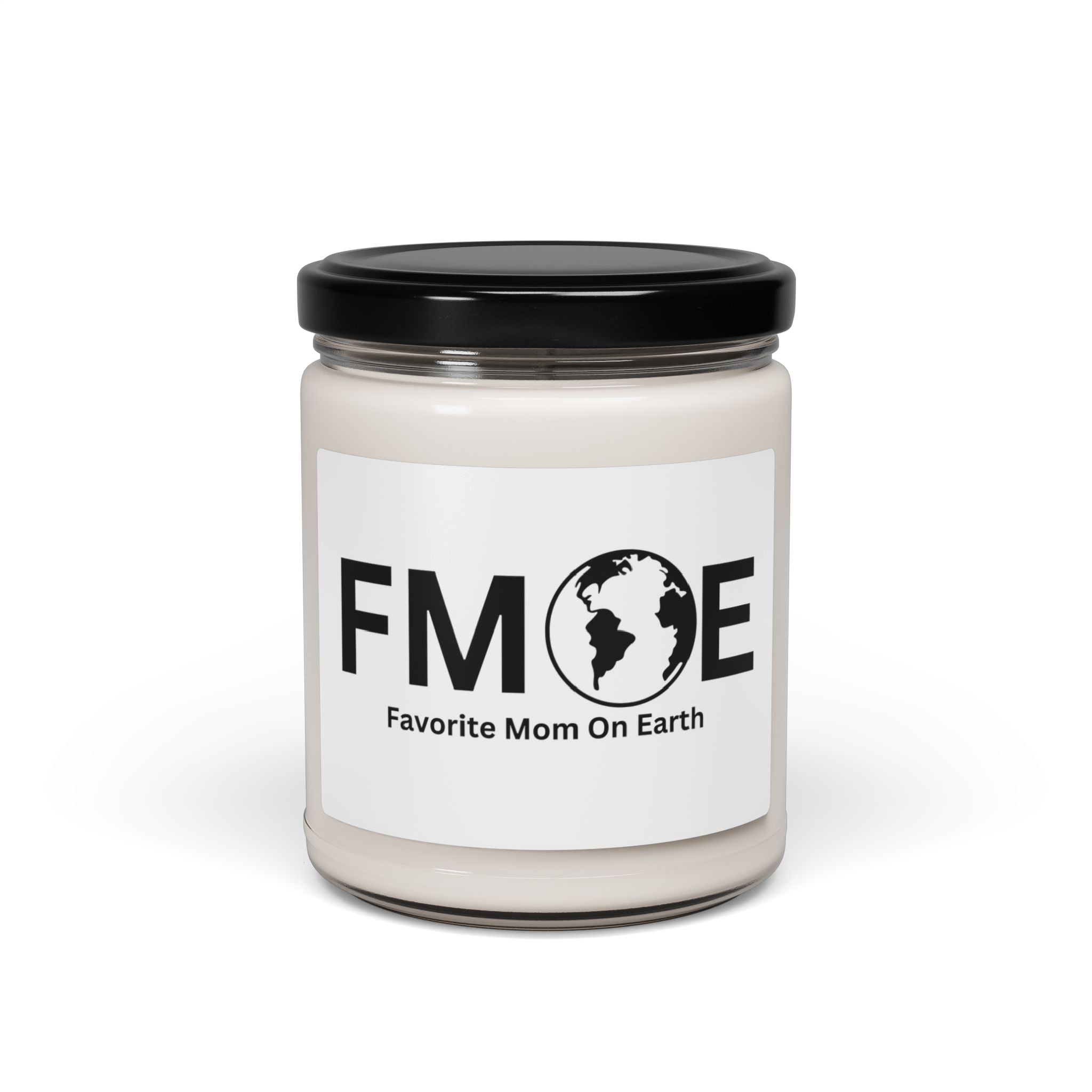 Favorite Mom On Earth (FMOE) Scented Soy Candle - 9oz Natural Wax Candle with Custom Label