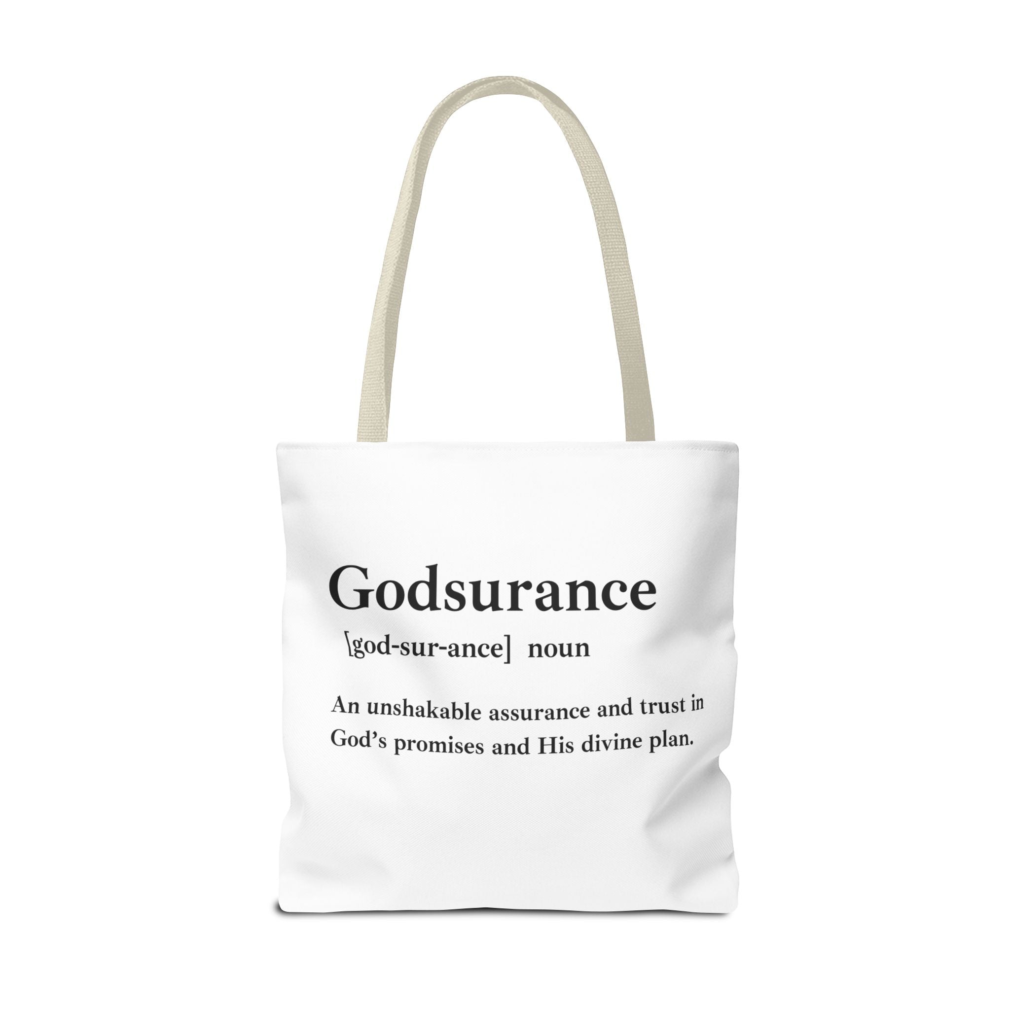 Godsurance Tote Bag - Custom Printed Stylish and Functional Tote