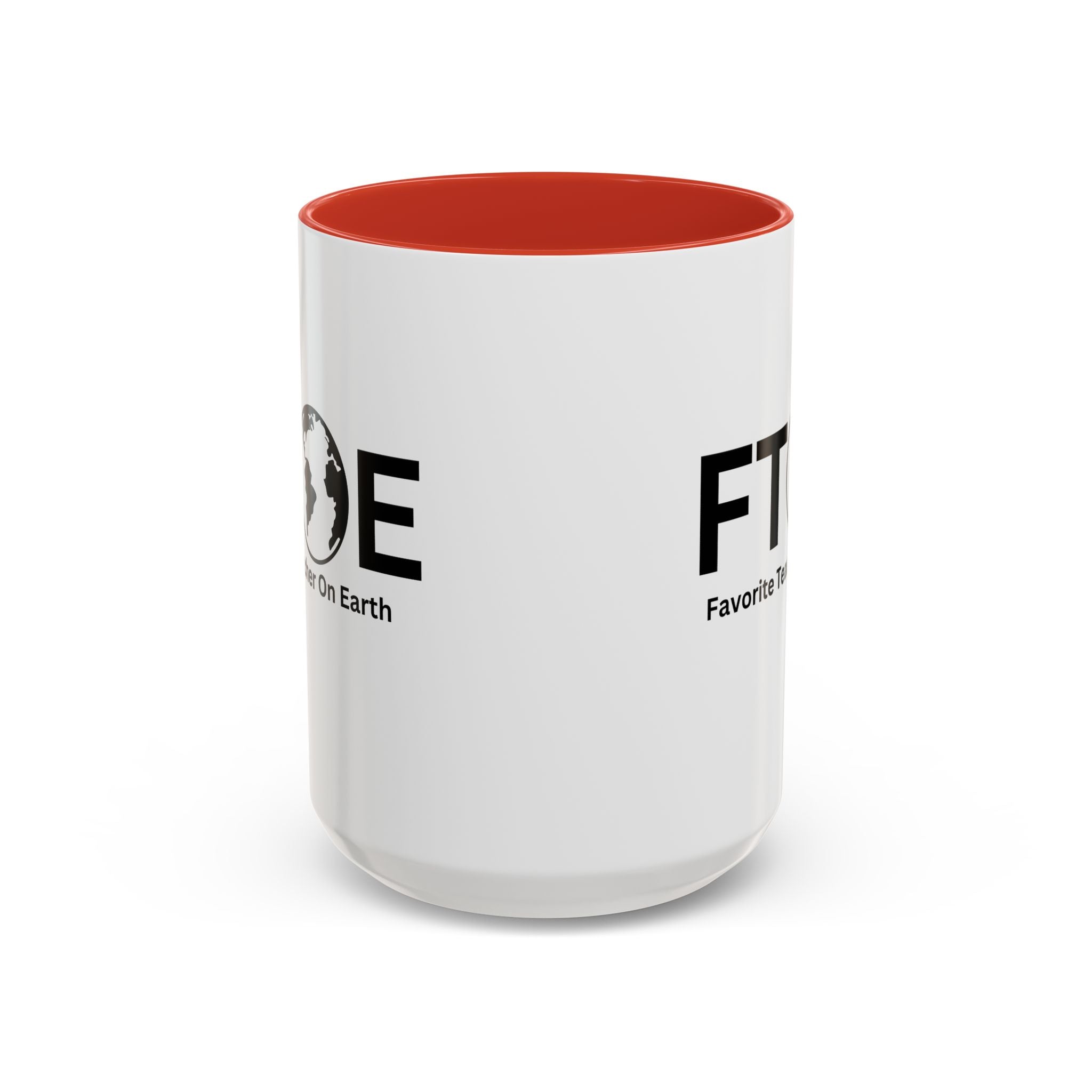 Favorite Teacher On Earth (FTOE) Accent Coffee Mug (11oz, 15oz)