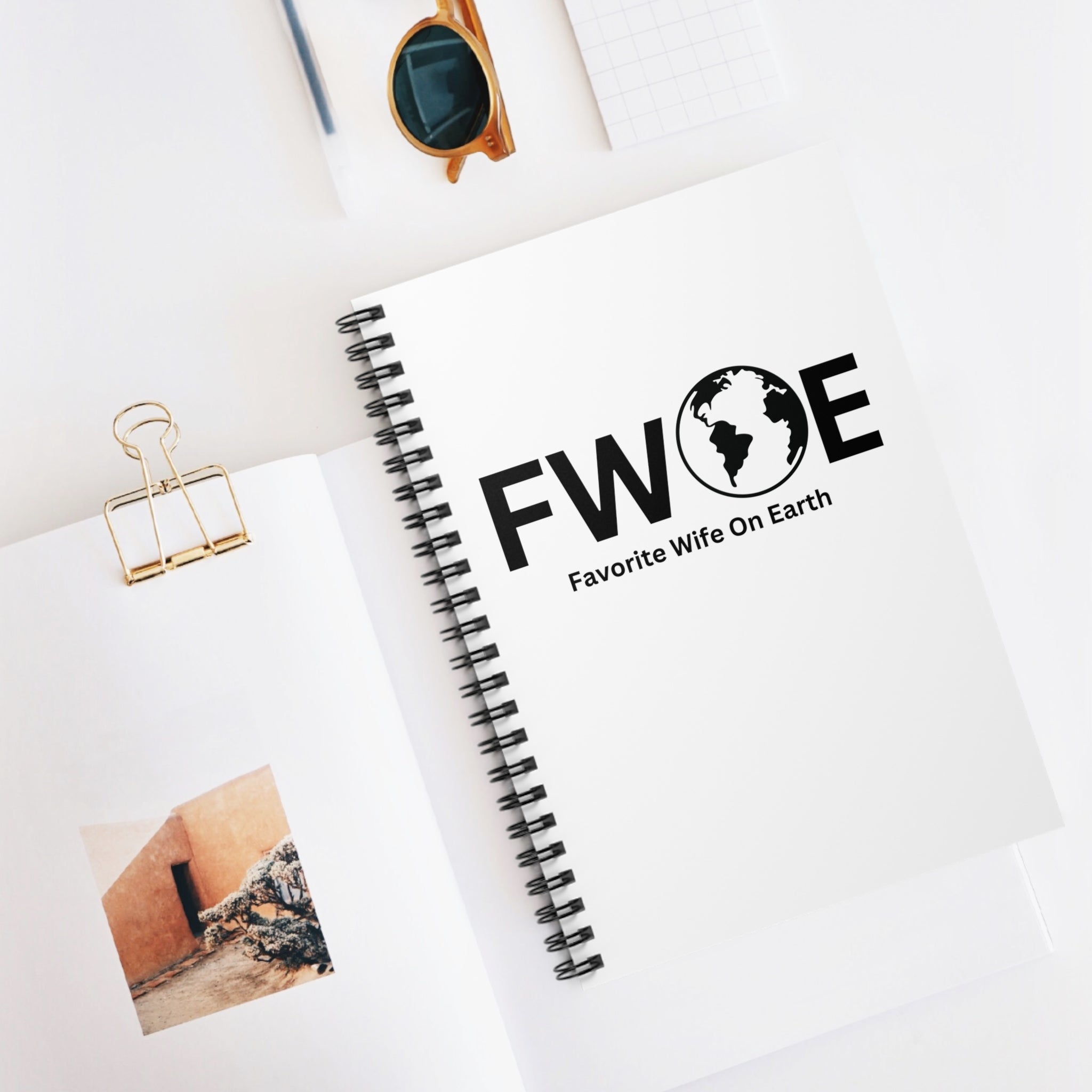 Favorite Wife On Earth (FWOE) Spiral Notebook - 118 Page Ruled Line Notebook for Everyday Use