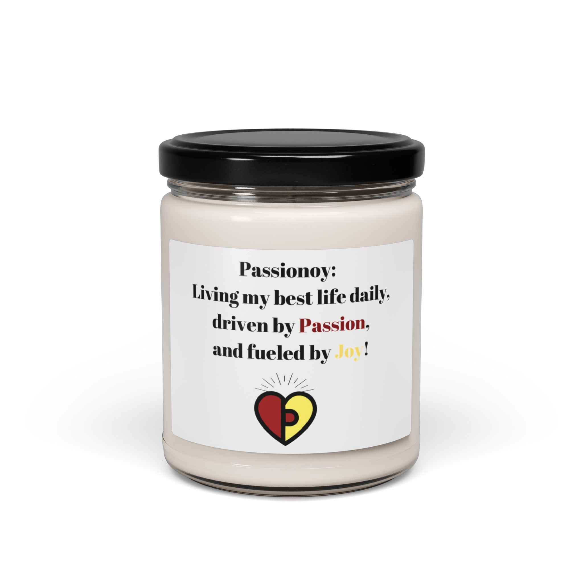 Passionoy Statement Scented Soy Candle - 9oz Natural Wax Candle with Custom Label