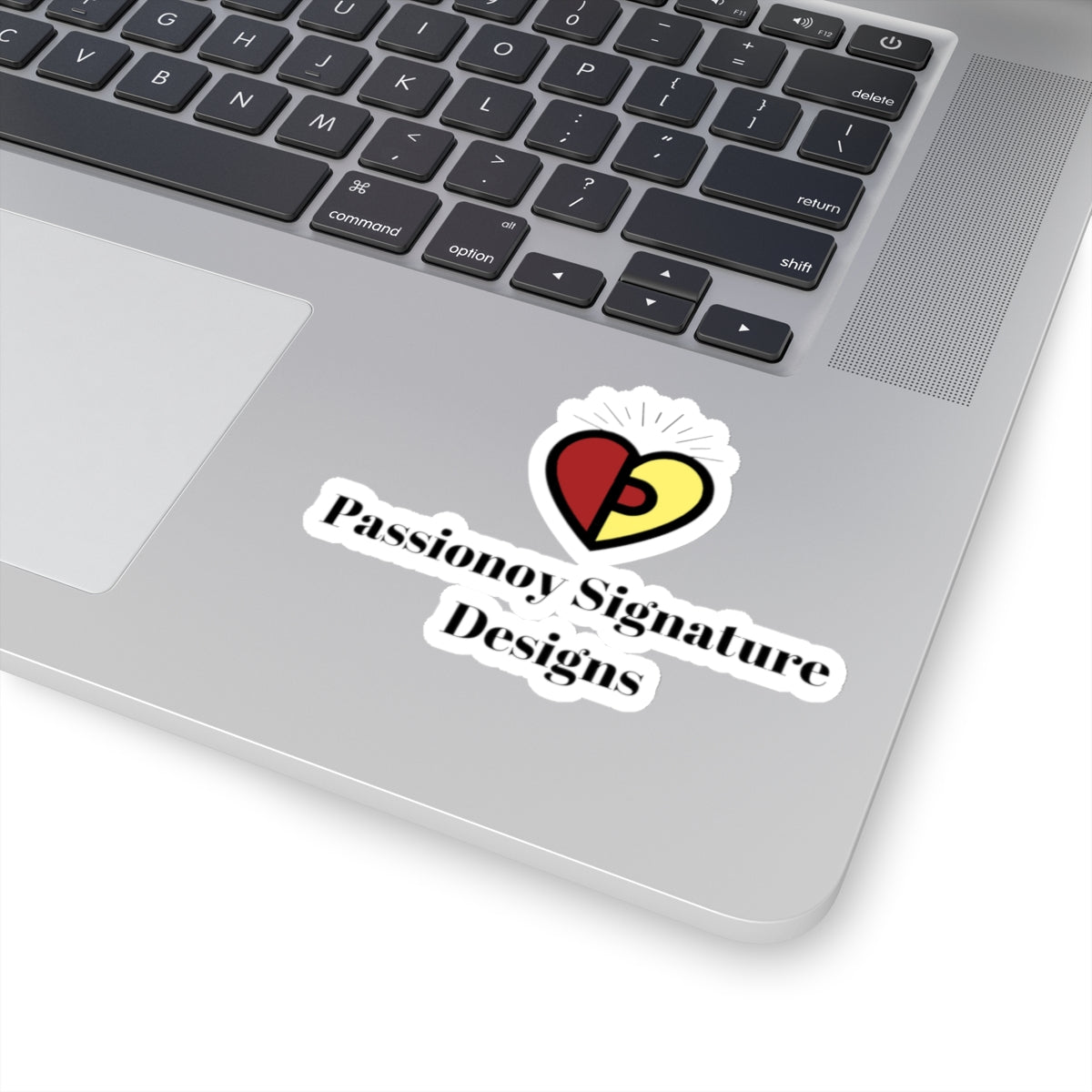 Passionoy Signature Designs Logo Kiss-Cut Stickers - Custom Vinyl Stickers for Creative Decor