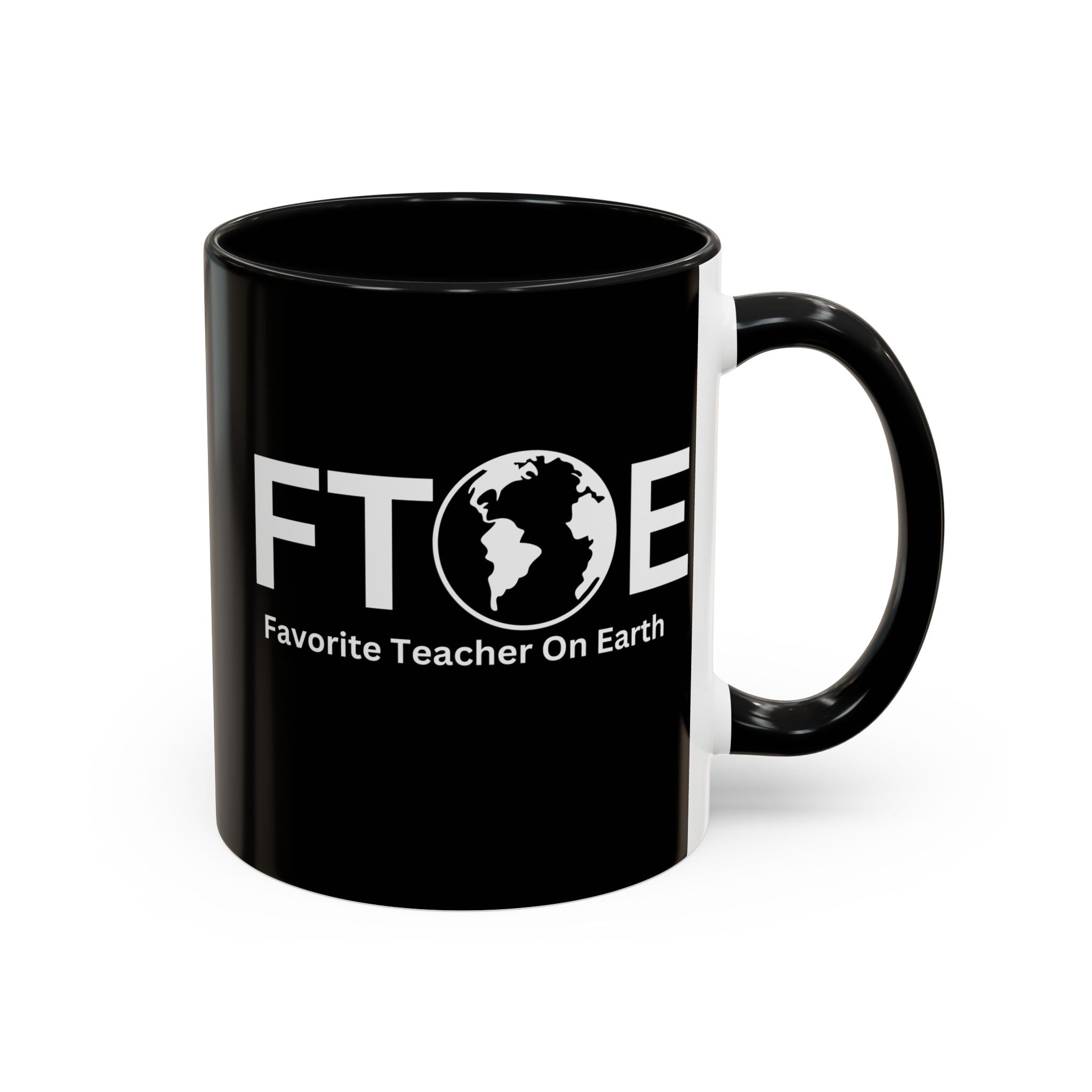 Favorite Teacher On Earth (FTOE) Accent Coffee Mug (11oz, 15oz)