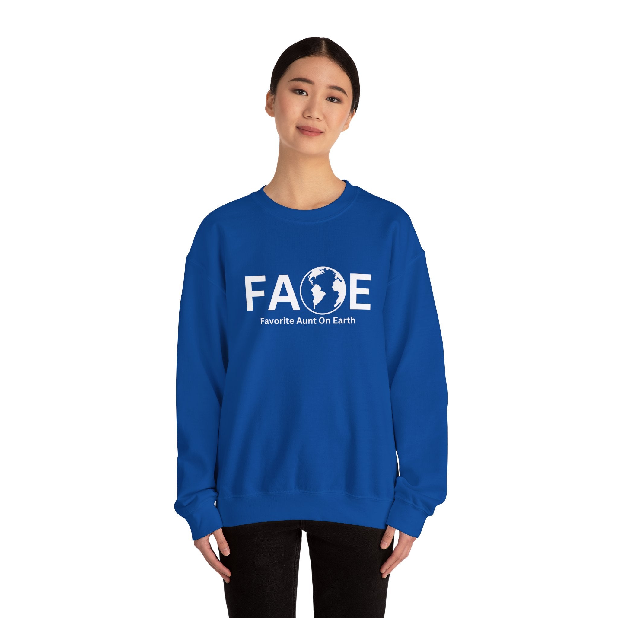 Favorite Aunt On Earth (FAOE) - Unisex Heavy Blend Crewneck Sweatshirt