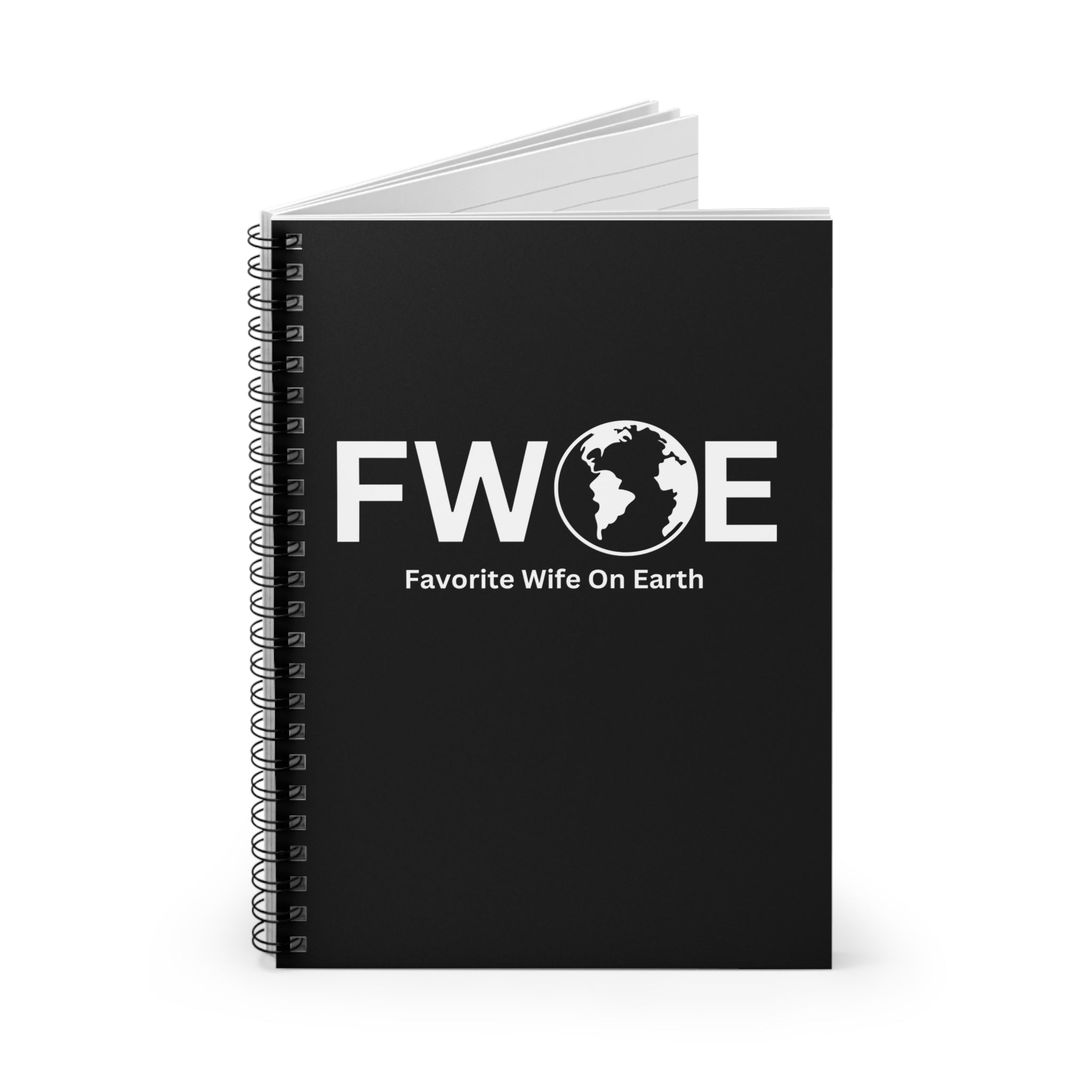 Favorite Wife On Earth (FWOE) Spiral Notebook - 118 Page Ruled Line Notebook for Everyday Use