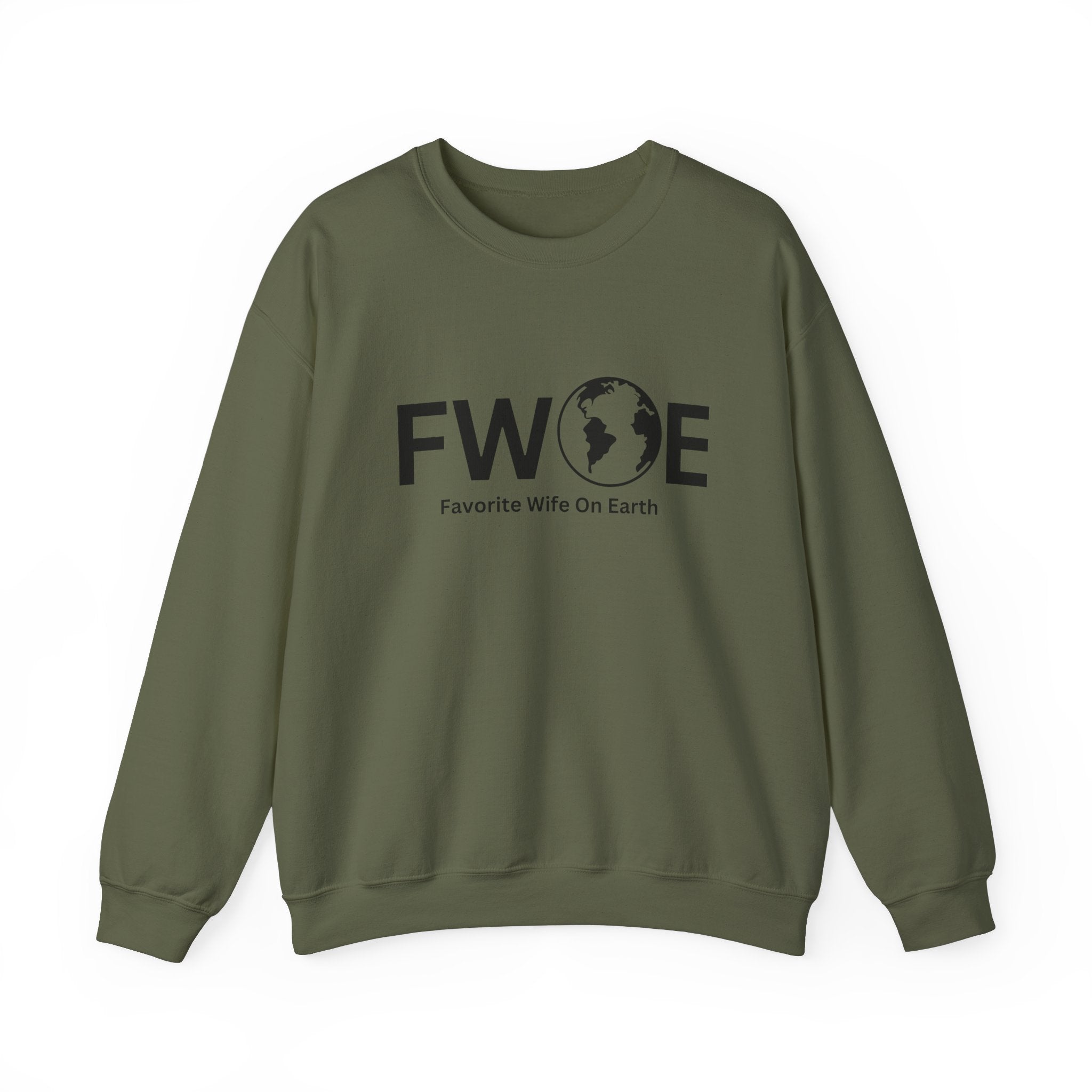 Favorite Wife On Earth (FWOE) Crewneck Sweatshirt - Cozy and Stylish Hoodie for Cold Days