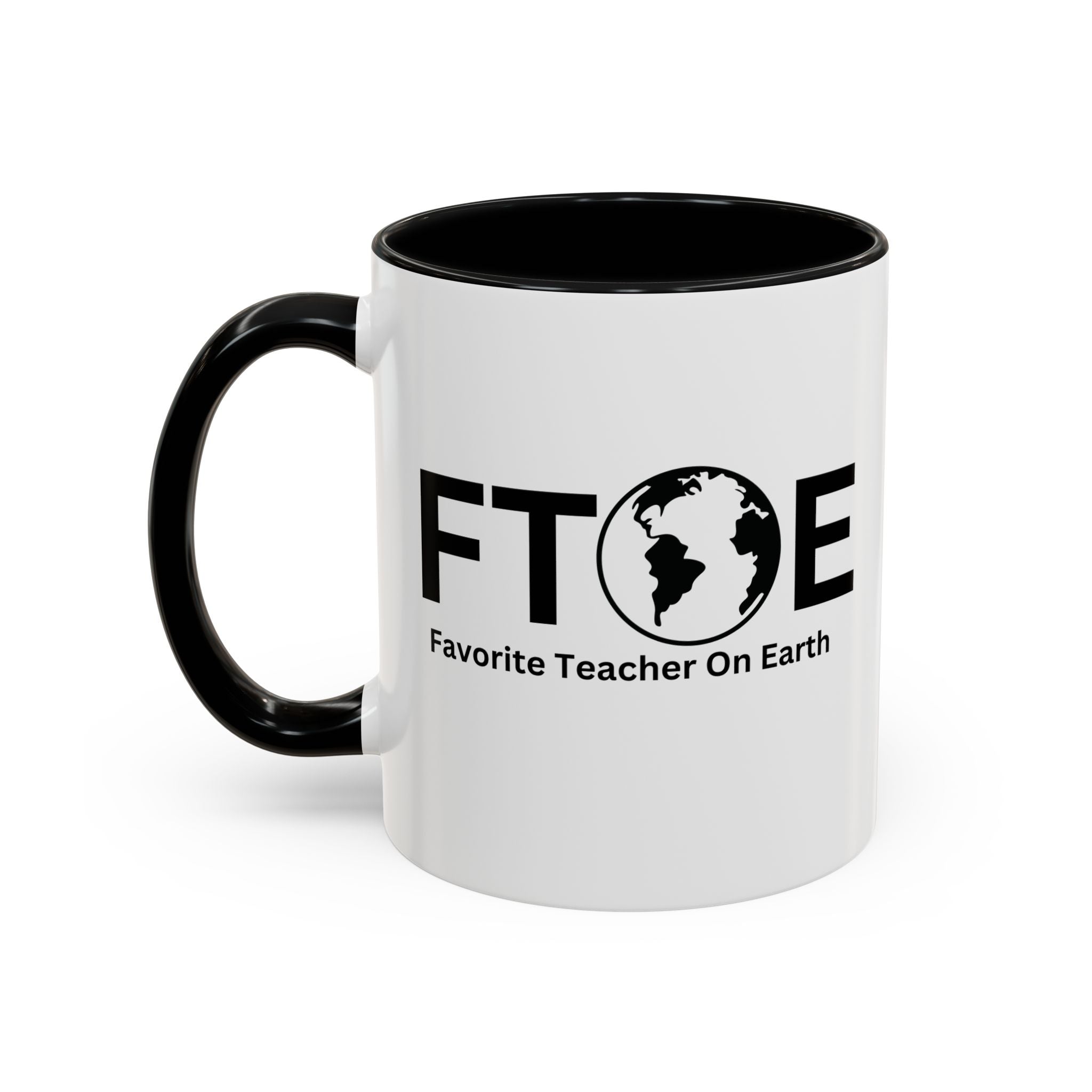 Favorite Teacher On Earth (FTOE) Accent Coffee Mug (11oz, 15oz)