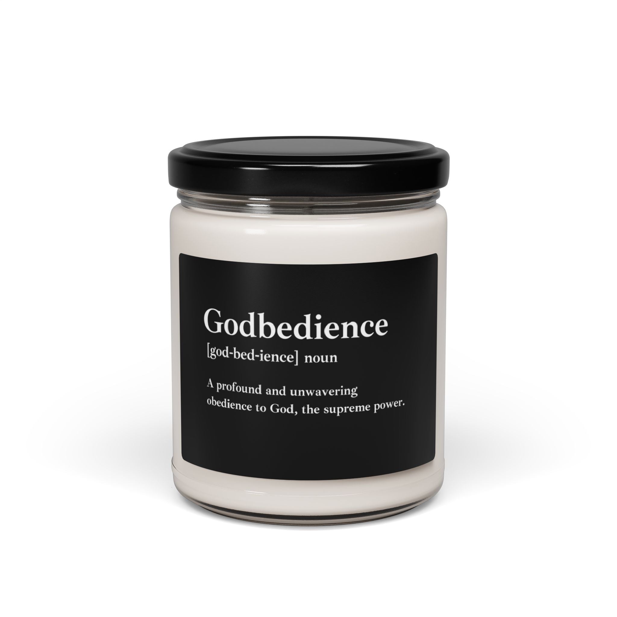 Godbedience Scented Soy Candle - 9oz Natural Wax Candle with Custom Label